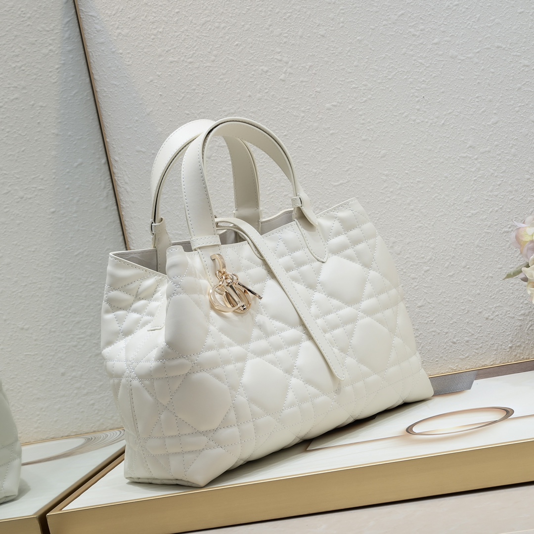 D Inspired Toujours Bag - Soft Gray Macrocannage Calfskin - Gorchic - $136.99