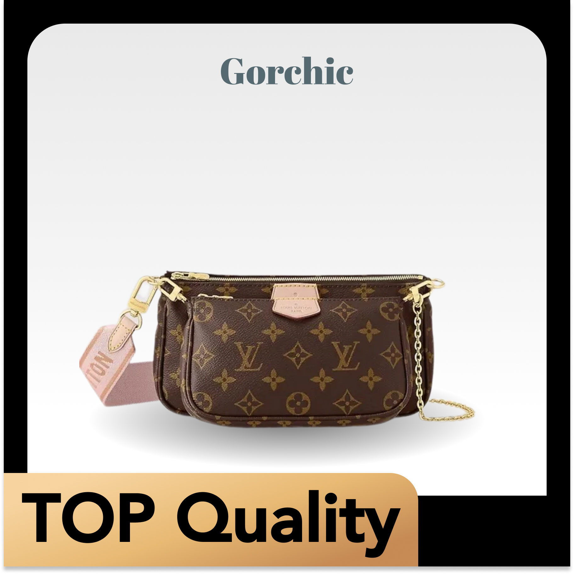 [TOP] Designer Bag Multi Pochette Accessoires Pink Strap Bag - Gorchic - $187.99