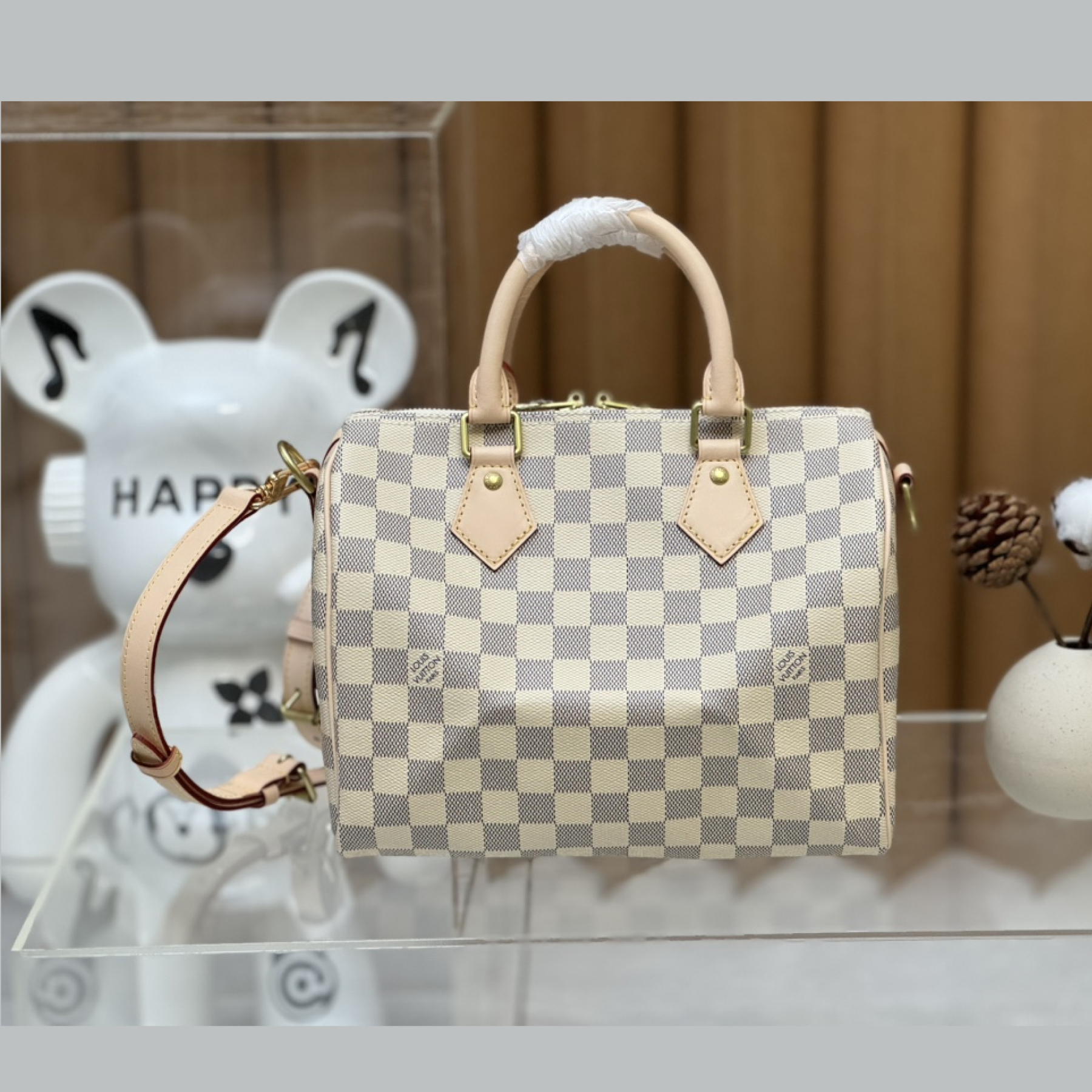 Designer Monogram Speedy Bandoulière Damier Azur Canvas Women Handbag - Bag - Gorchic - $117.99