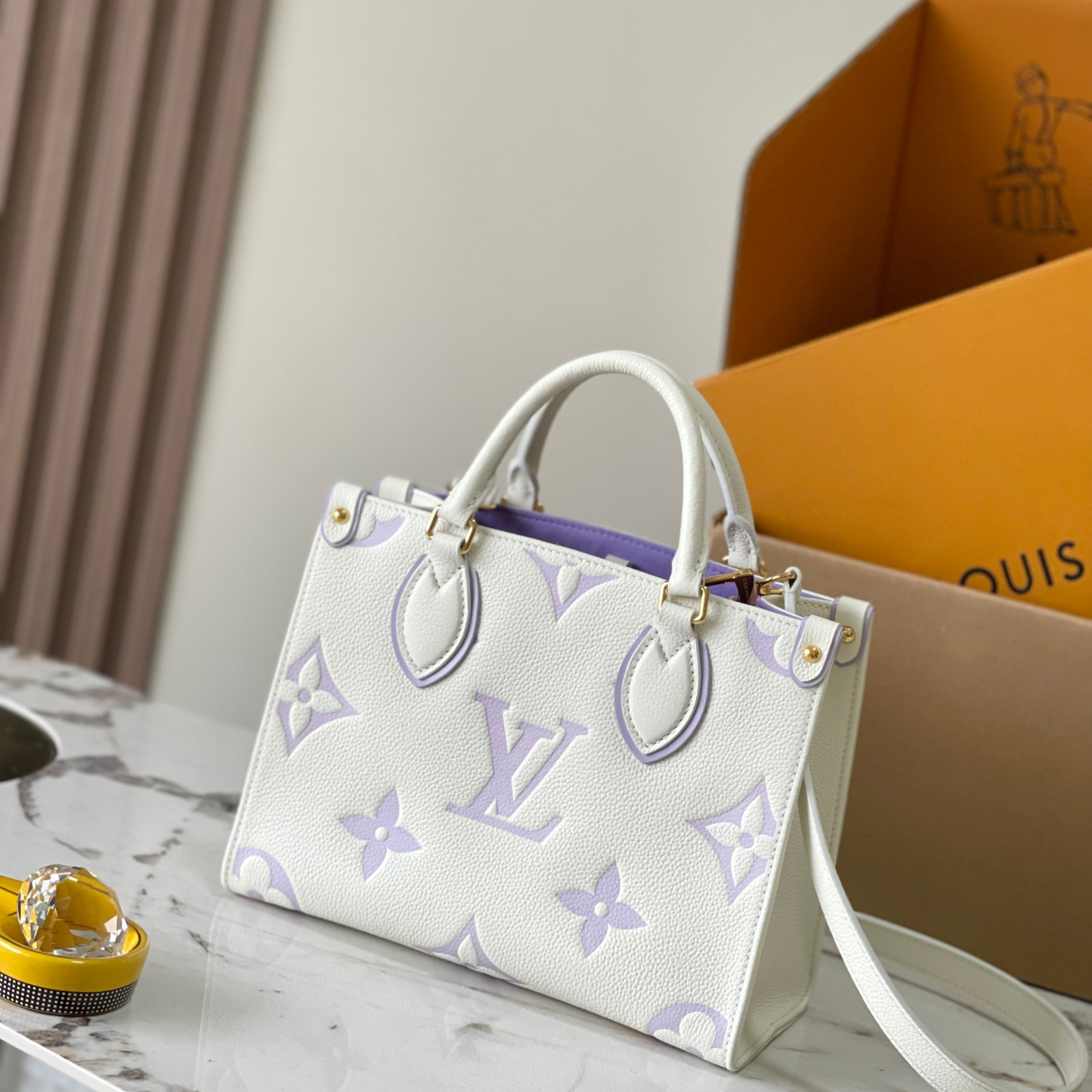 Designer Monogram Canvas Onthego PM Light Purple Bag - Gorchic - $114.99