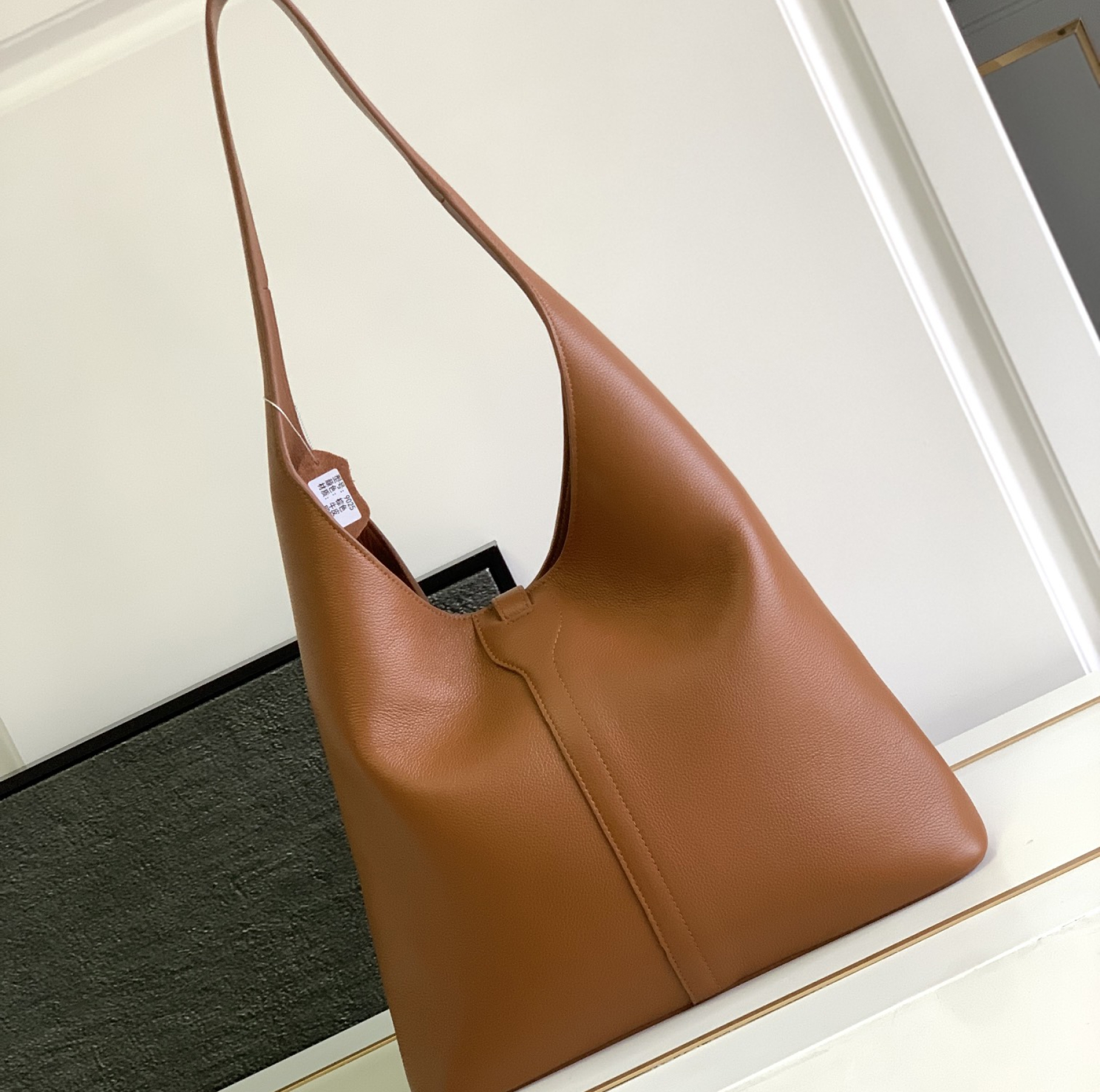 Hourglass iconic Lock Trim Large Tramp Bag - Brown Bag - Gorchic - $144.99