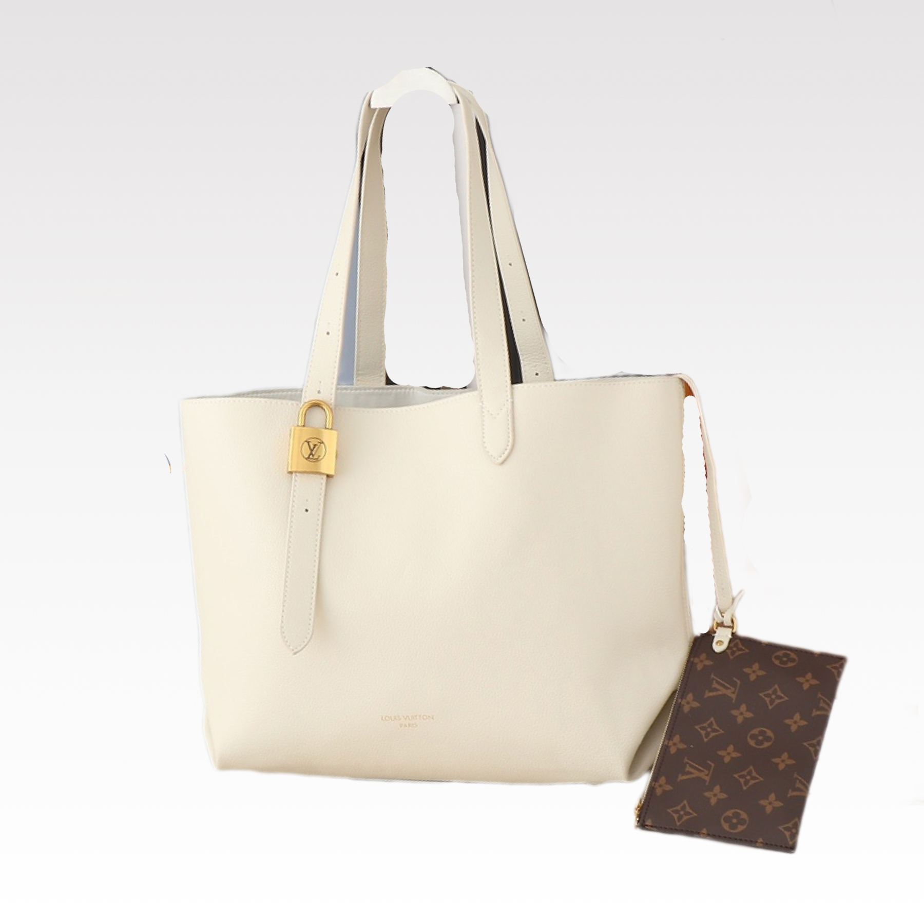 Designer Monogram Low Key Cabas MM White - Bag - Gorchic - $134.99