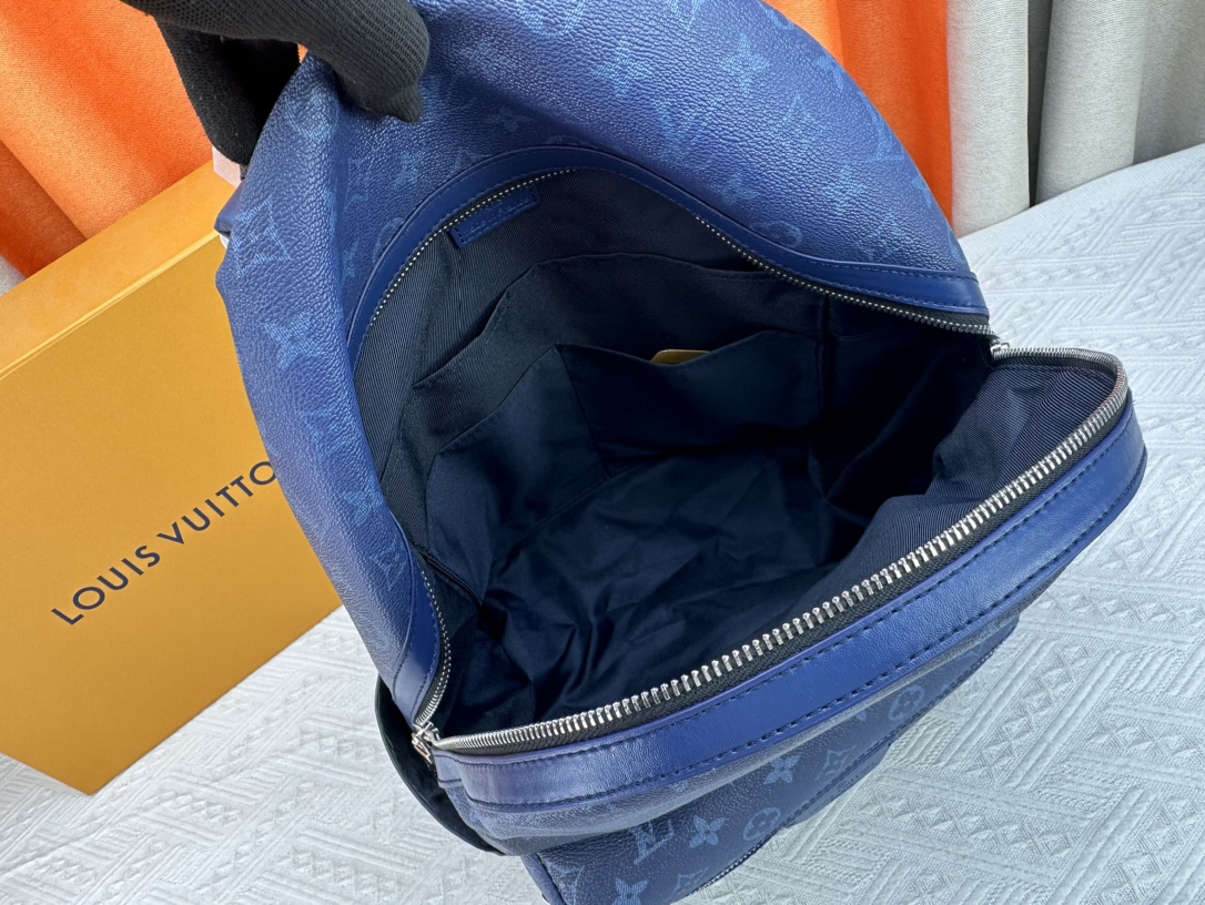 Designer Monogram  Discovery Backpack Navy Blue - Bag - Gorchic - $158.99