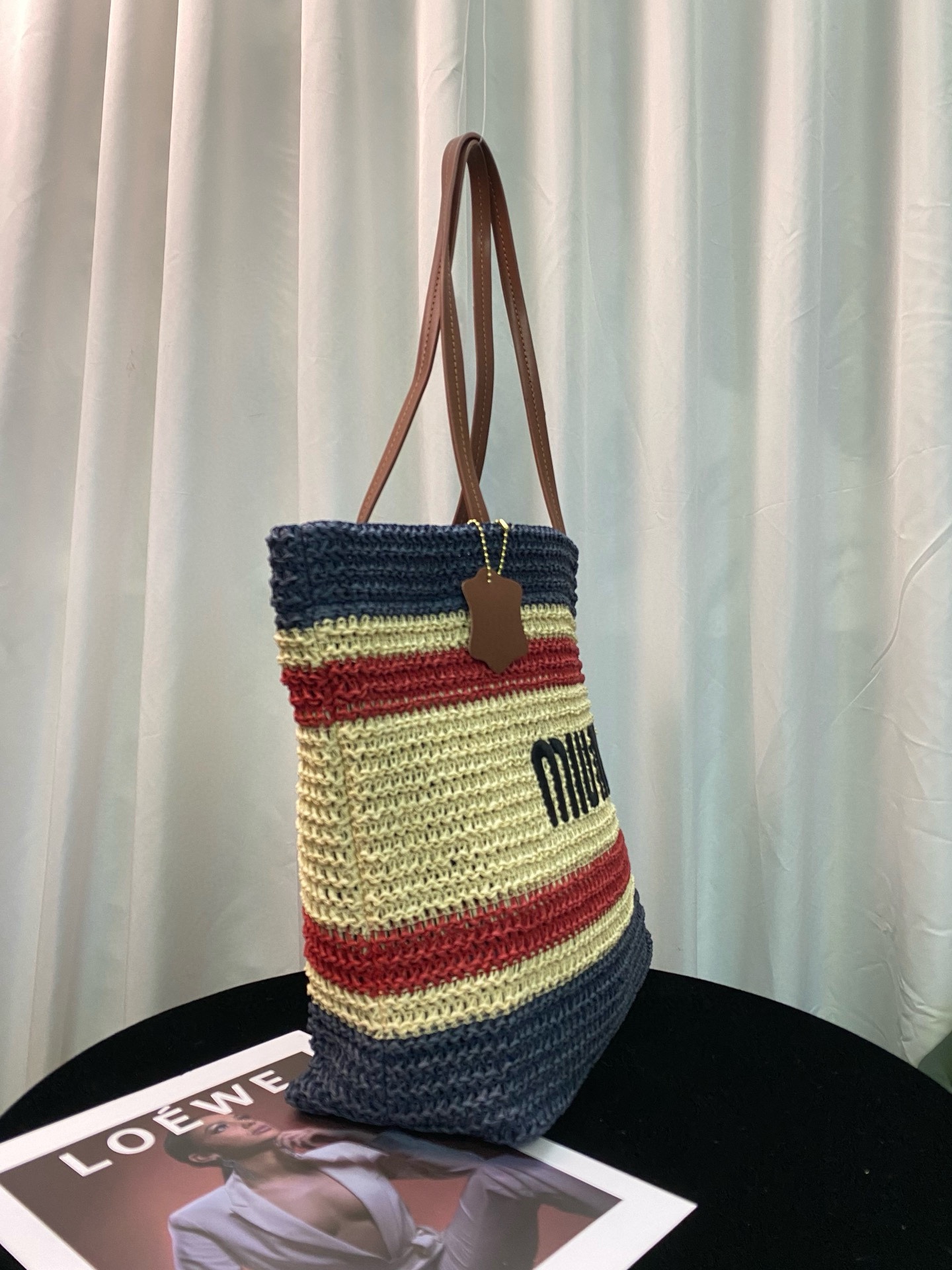 MU Faux Raffia Woven Tote Bag - Gorchic - $112.99