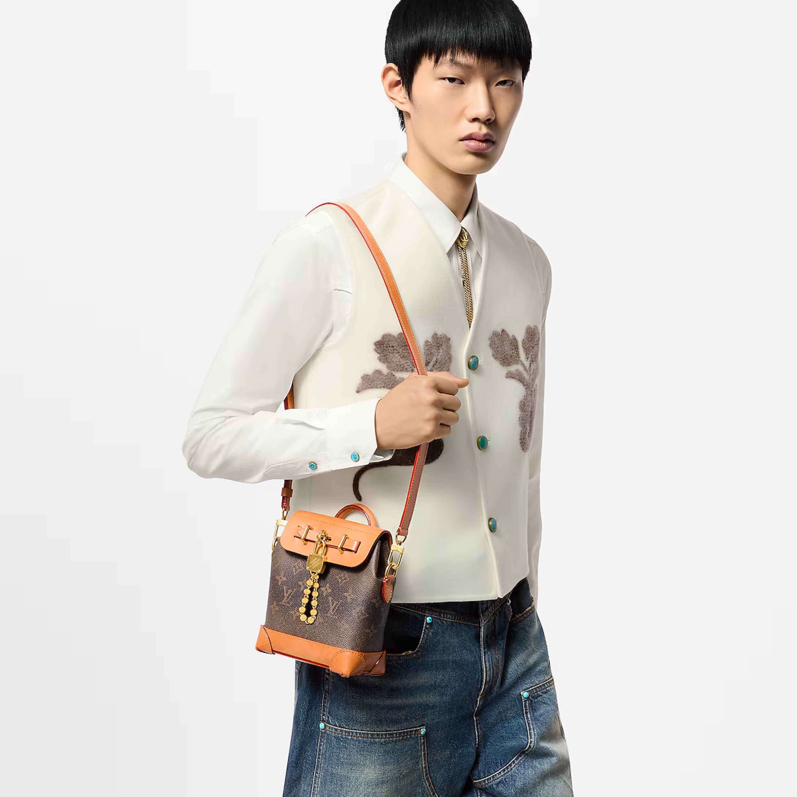 Designer Monogram Steamer Crossbody Monogram canvas  Bag - Gorchic - $117.99