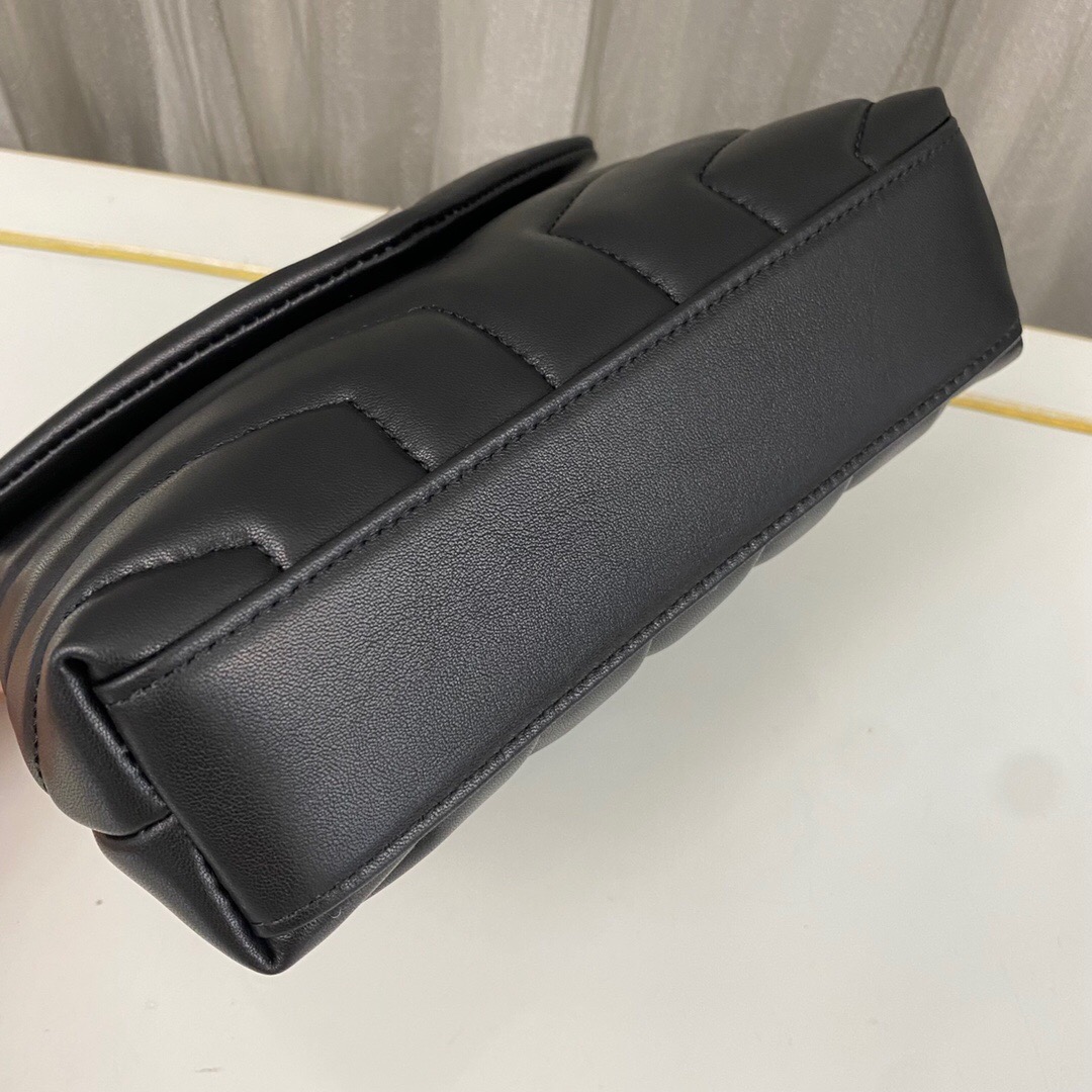 Lady Designer Loulou Toy quilted leather shoulder bag black - Bag - Gorchic - $114.99