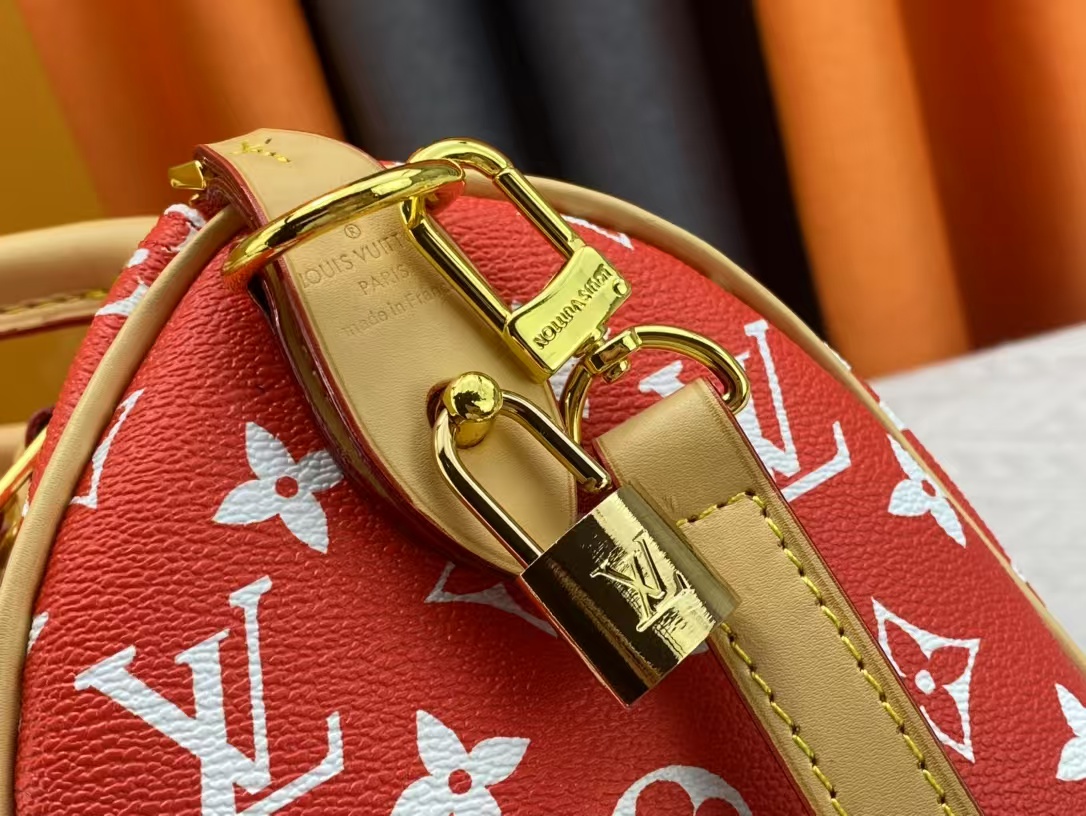 Designer Monogram Speedy P9 Bandoulière 25 - Red- Bag - Gorchic - $135.99