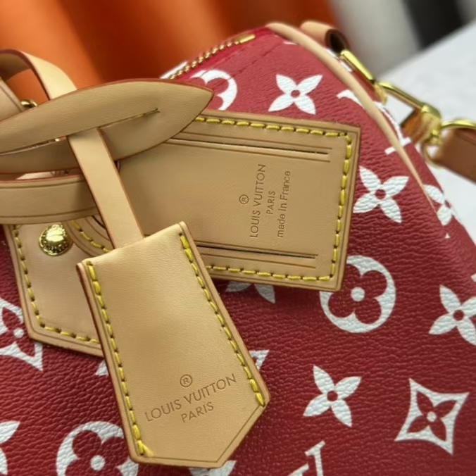 Designer Monogram Speedy P9 Bandoulière 30 - Red- Bag - Gorchic - $146.99