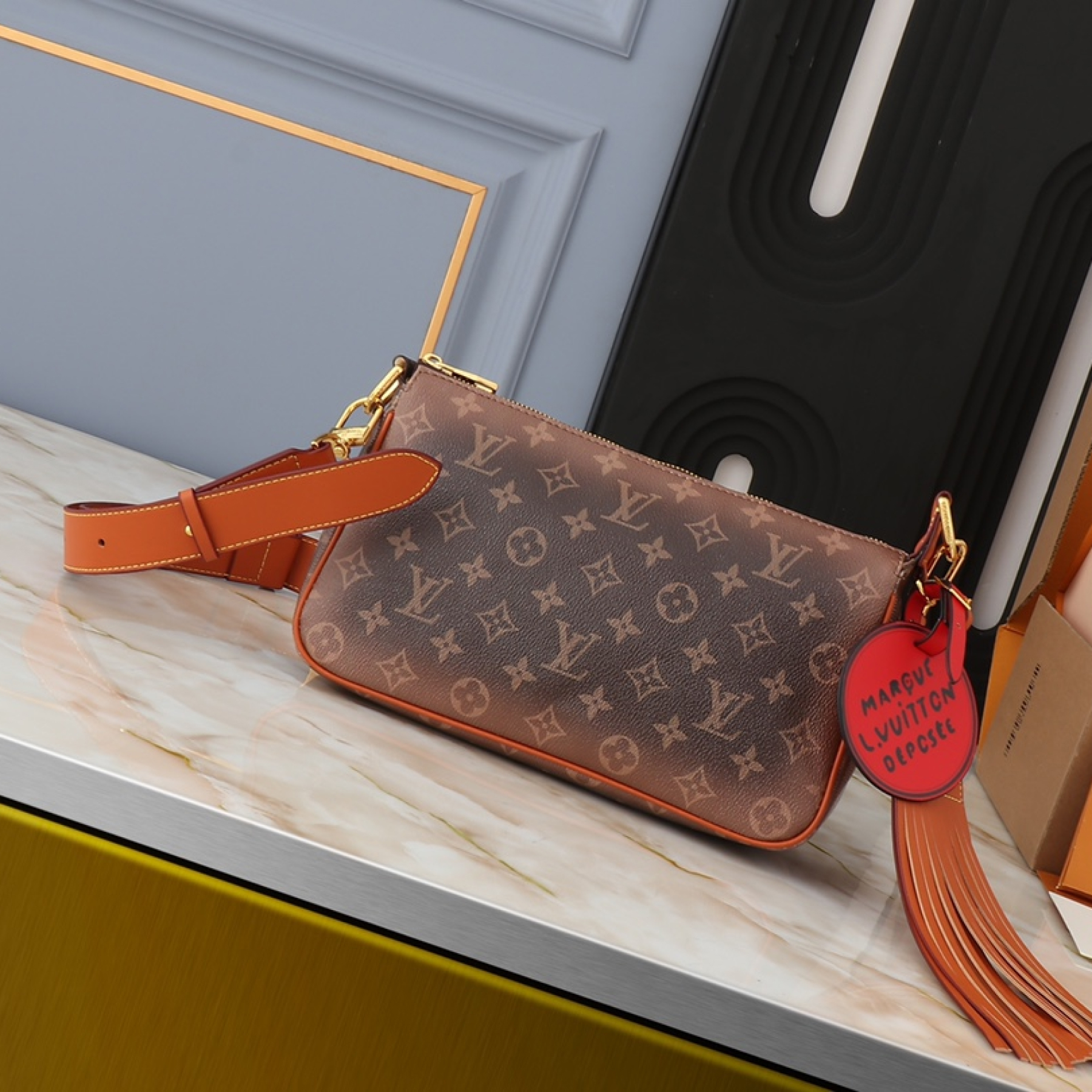 Designer Monogram Pochette Accessoire XL Brown - Bag - Gorchic - $117.99