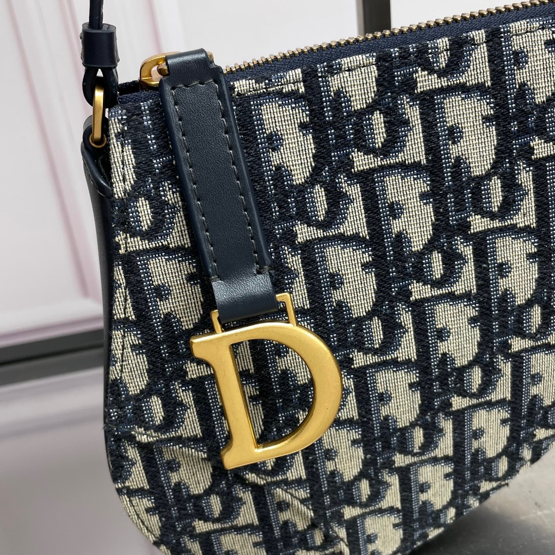 D Inspired Saddle Rodeo Pouch  Blue D Inspired Oblique Jacquard - Bag - Gorchic - $148.99