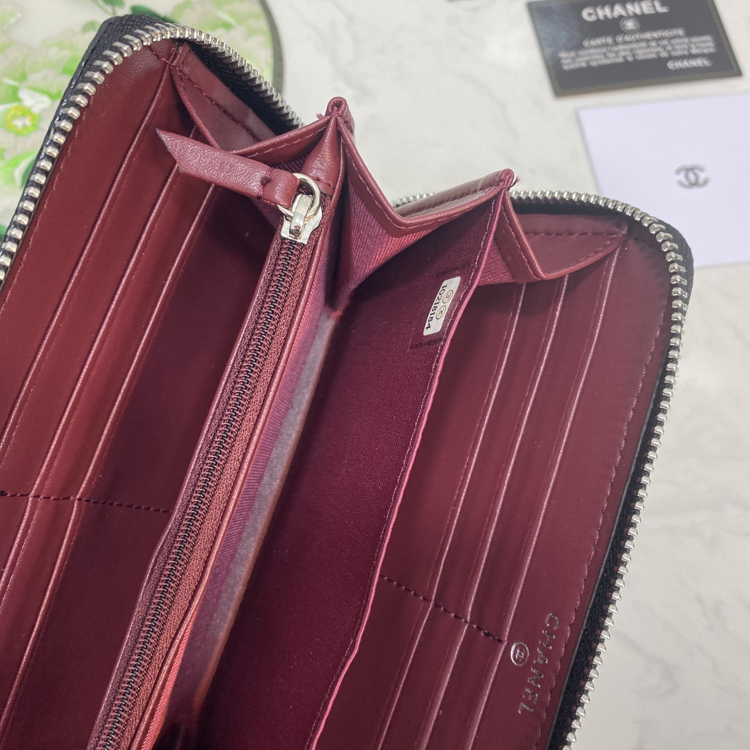 CC Inspired Caviar Chevron Quilted Wallet -Fishseed Pattern Sier Wallet - Gorchic - $52.99