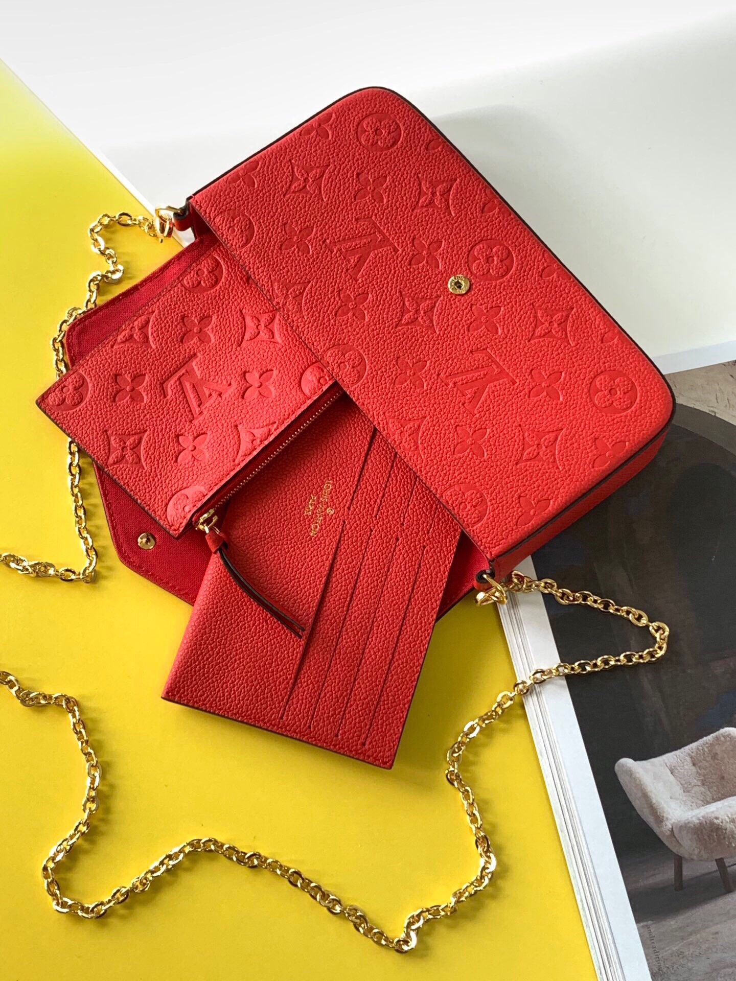 Designer Monogram  Pochette Felicie clutch bag - Gorchic - $82.99