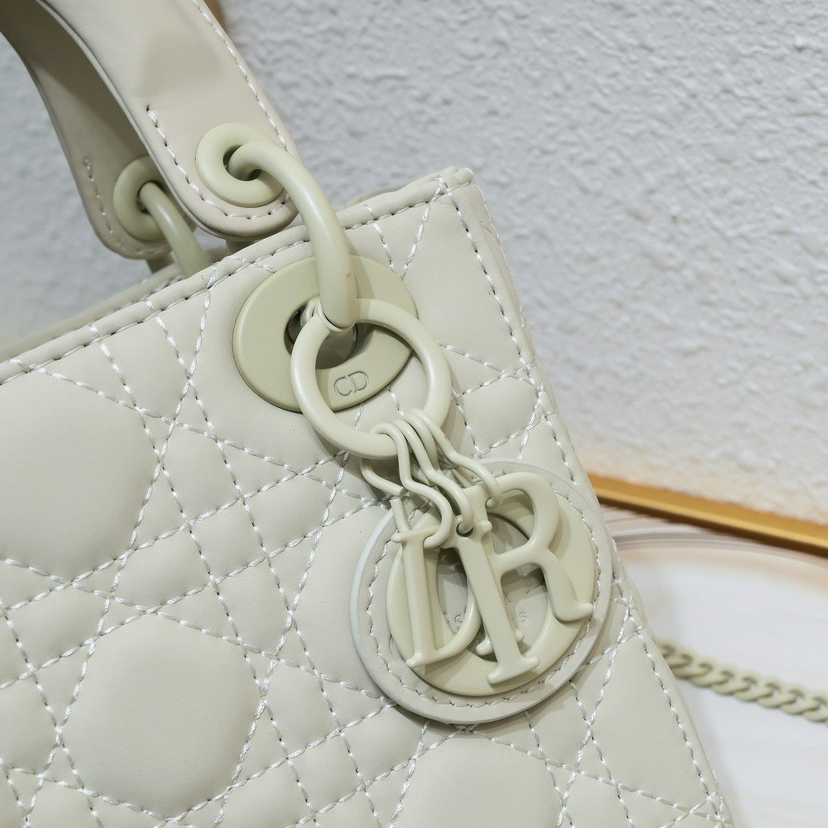 D Inspired Mini Lady D Inspired Bag White Ultramatte Calfskin - Bag - Gorchic - $138.99