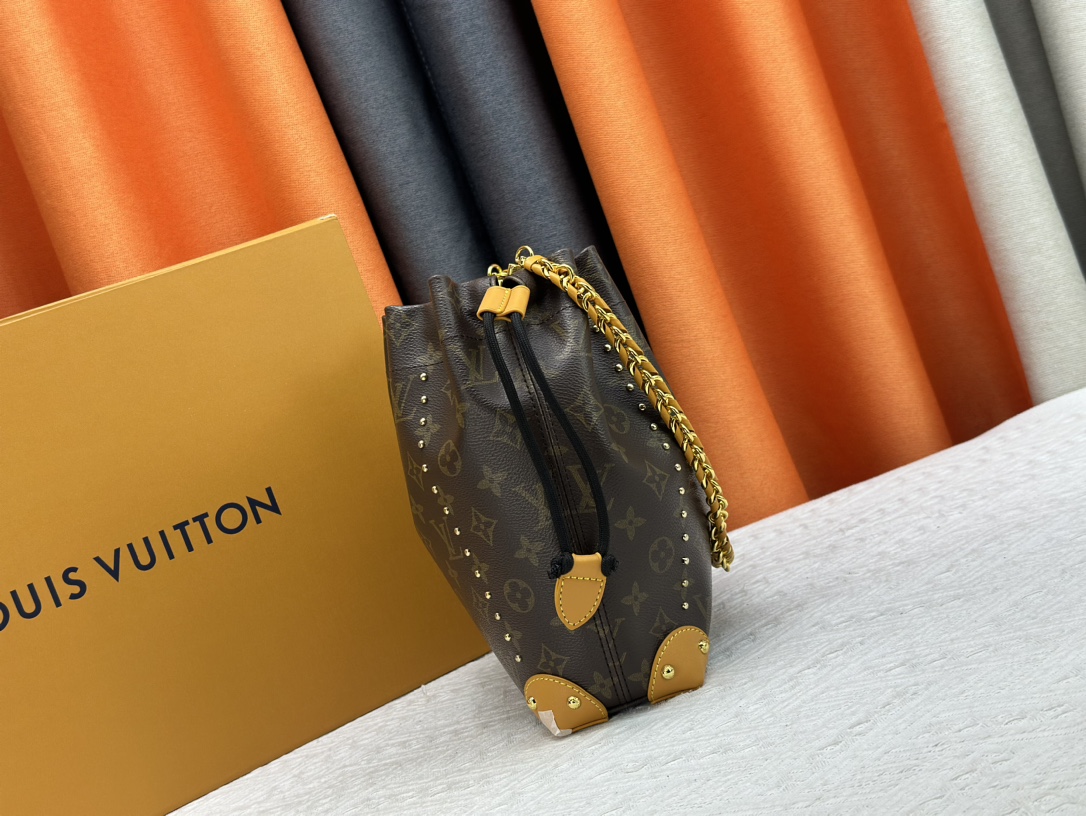 Designer Monogram Early Spring 2025 Bucket Bag - Coffee Color - Gorchic - $135.99