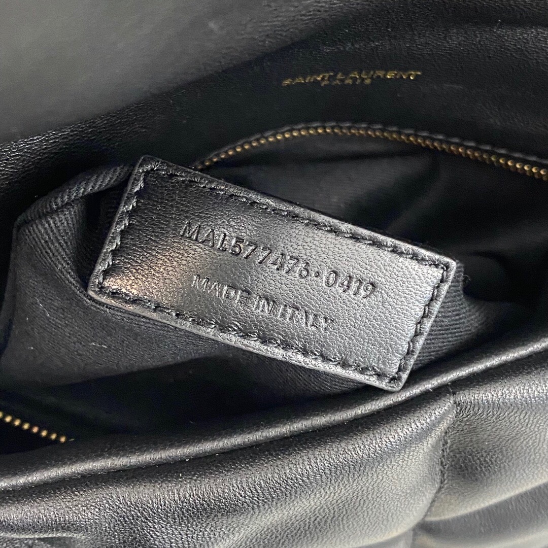 Lady Designer Loulou Puffer Small Quilted Leather Shoulder Bag Black - Bag - Gorchic - $183.99