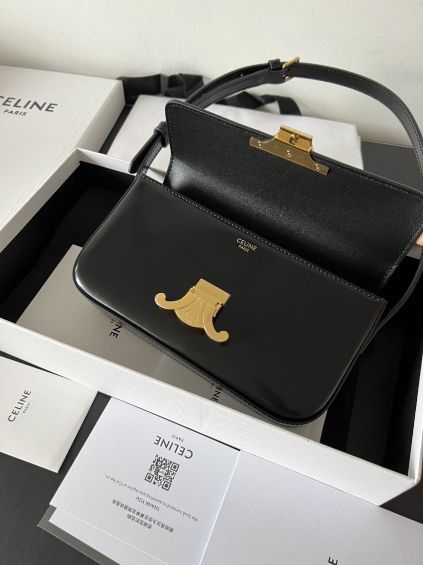 CL shoulder bag claude in shiny calfskin black - Bag - Gorchic - $118.99