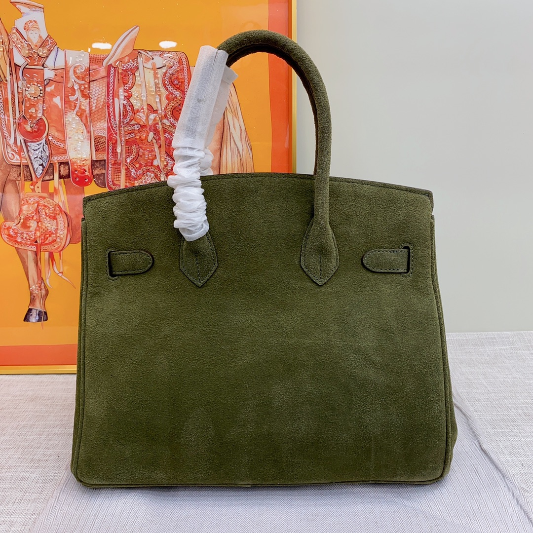 H-Inspired Birkin Bag Doblis Bag Golden Hardware-Dark Or Deep Green Bag - Gorchic - $205.99