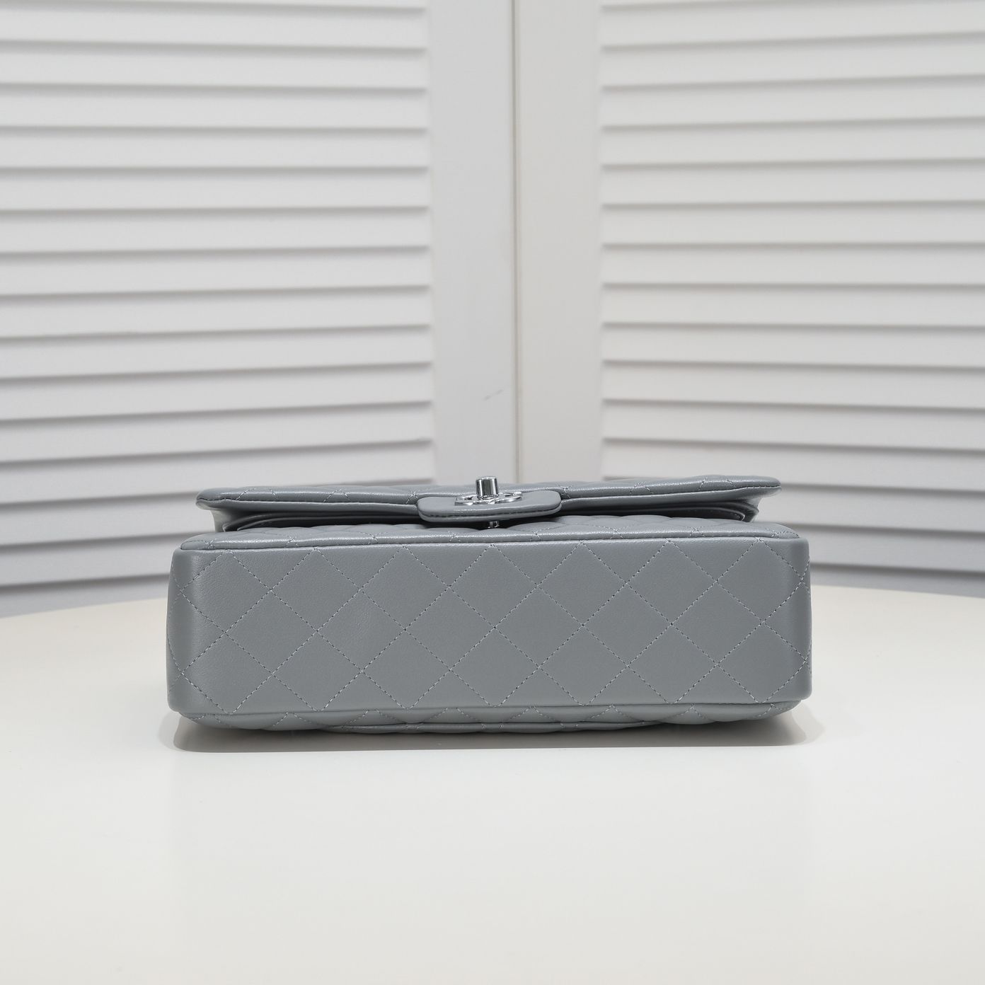 CC Inspired Classic Double Flap Bag Grey Sier Hardware - Bag - Gorchic - $122.99