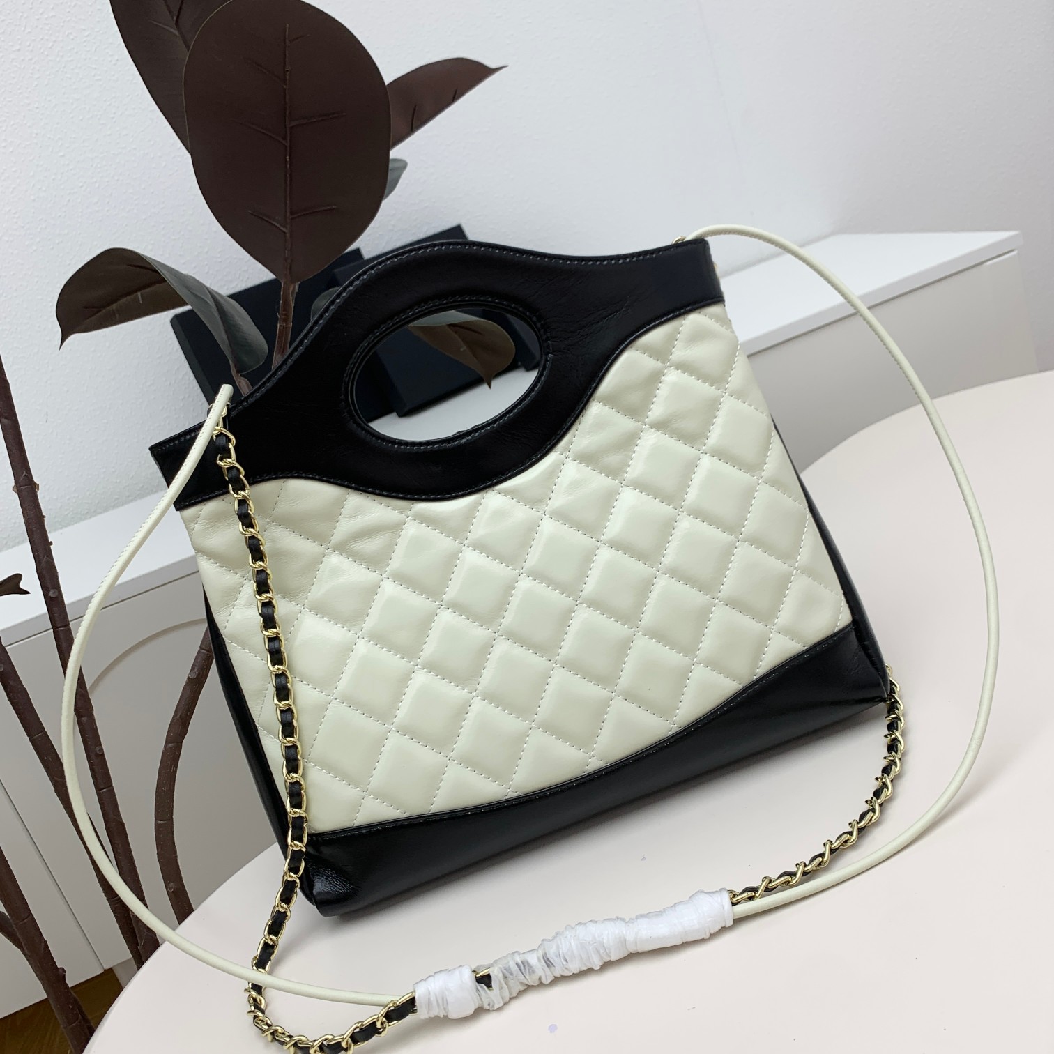 CC Inspired 31 Small Shopping Bag White And Black - Bag - Gorchic - $141.99