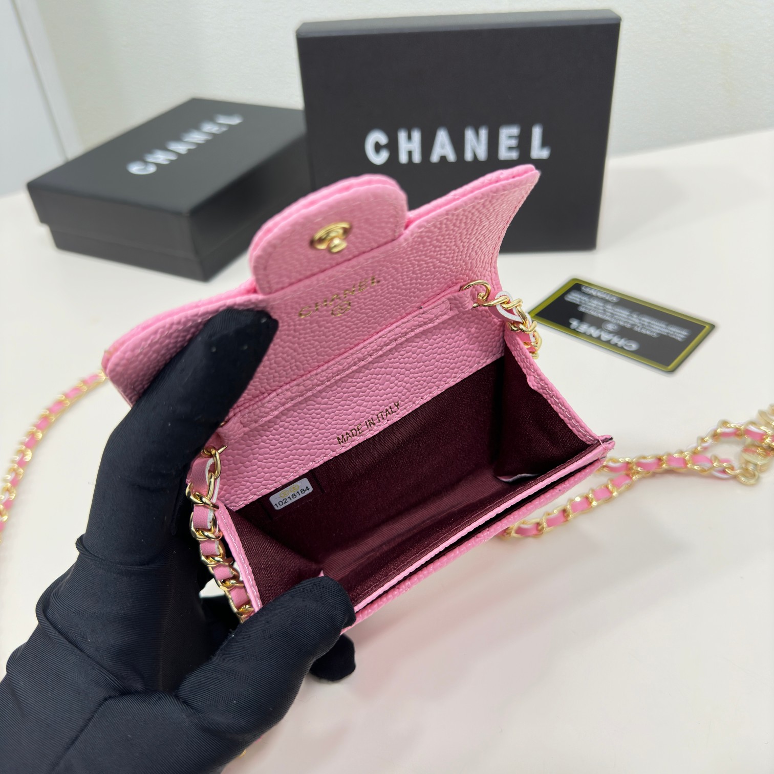 CC Inspired Pink Metallic Calfskin Quilted Flap Chain Waist Bag - Gorchic - $83.99