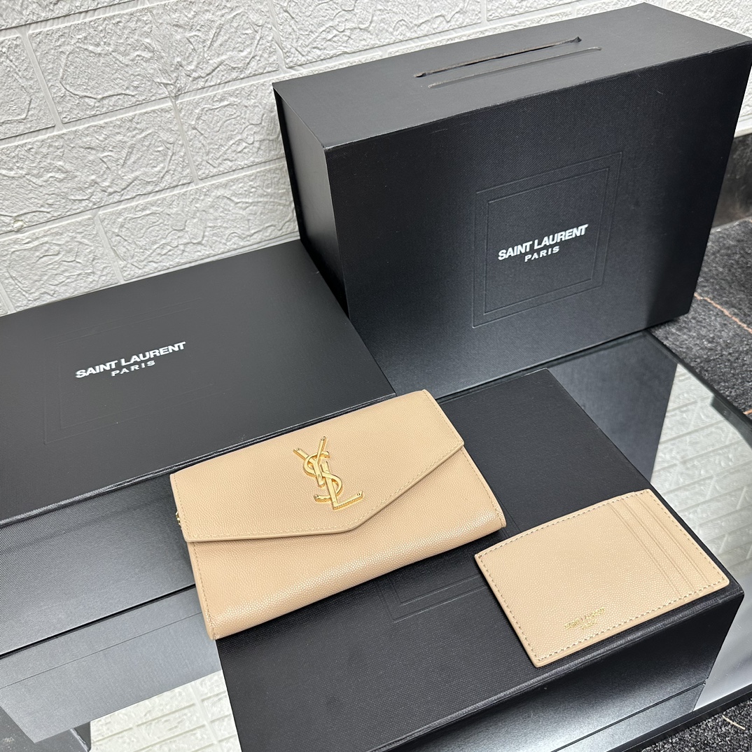 Lady Designer  Grain De Poudre Monogram Uptown Chain Wallet Dark Beige-Gold hardware - Bag - Gorchic - $112.99