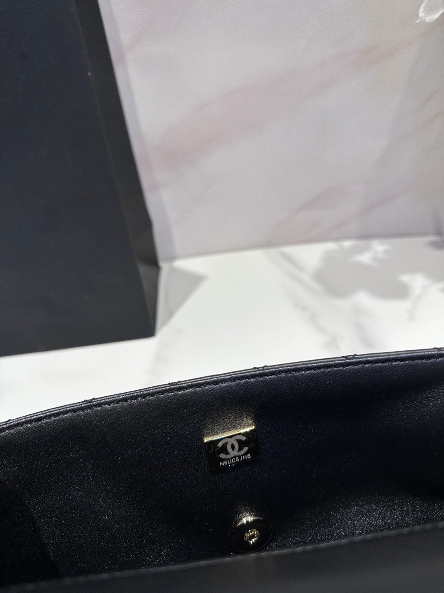 CC Inspired Lambskin Quilted Mini Top Handle Rectangular Flap Black Sier Hardwear Bag - Gorchic - $152.99