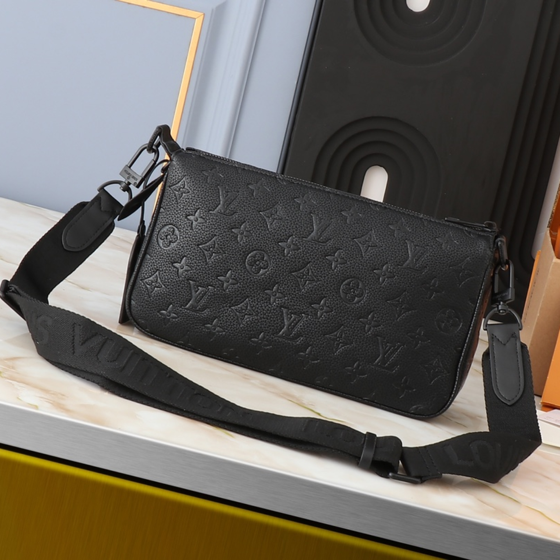 Designer Monogram Pochette Accessoire XL Dark Black - Bag - Gorchic - $118.99