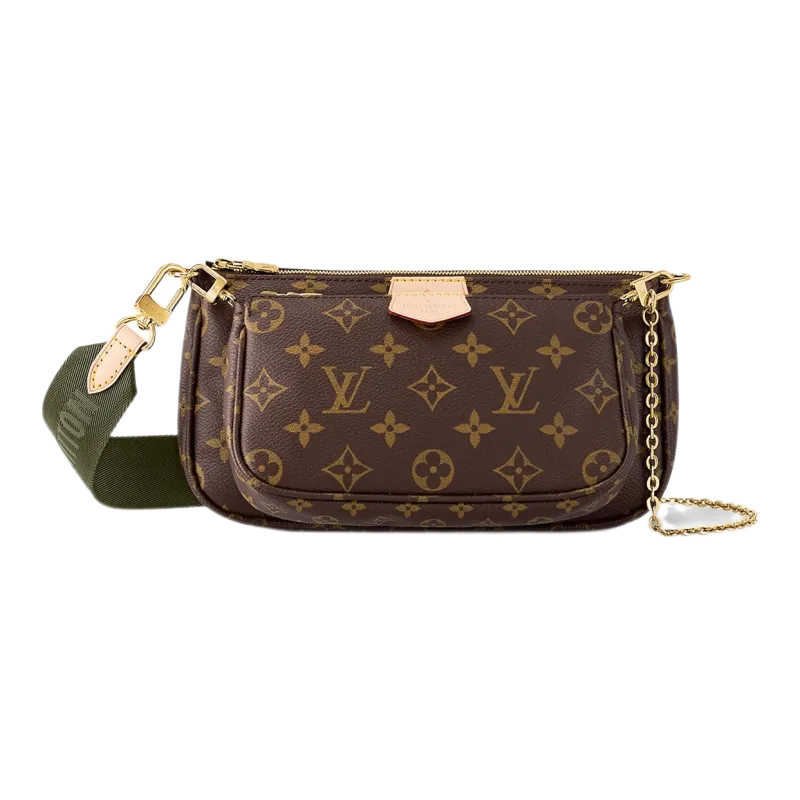 [TOP] Designer Bag Multi Pochette Accessoires Khaki Strap Bag - Gorchic - $187.99