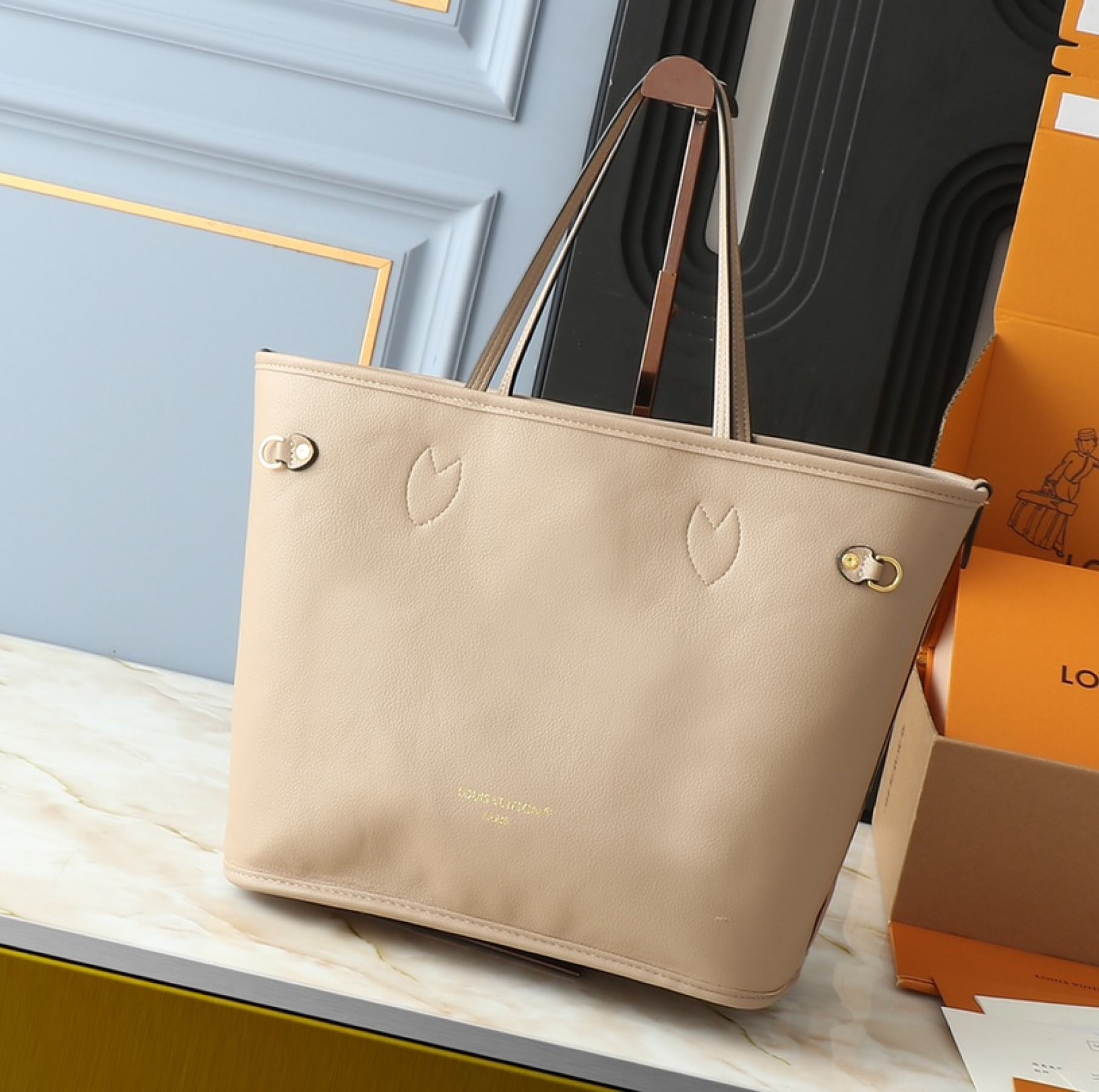 Designer Monogram Neverfull Grey Medium Handbag - Bag - Gorchic - $124.99