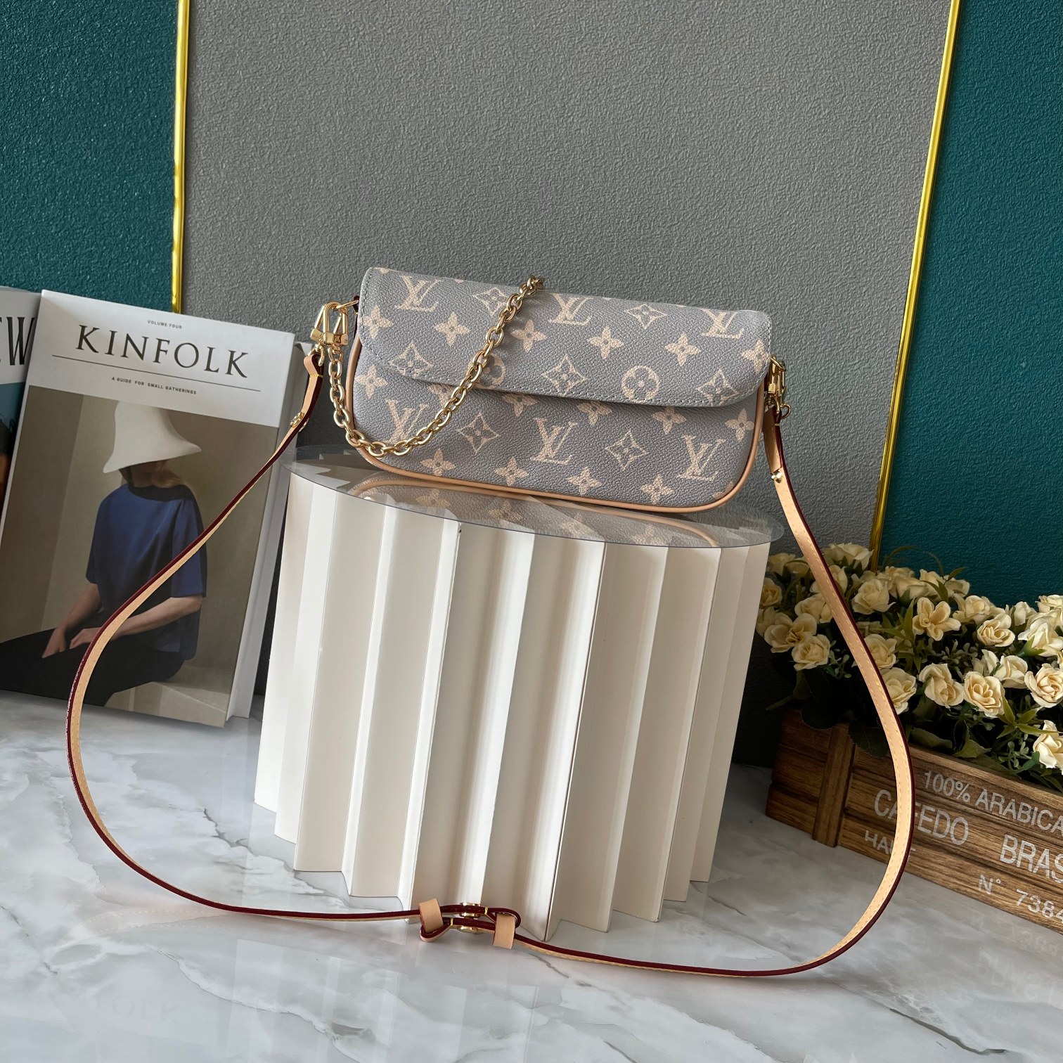 Designer Monogram Wallet on Chain Ivy - Wallet - Gorchic - $118.99