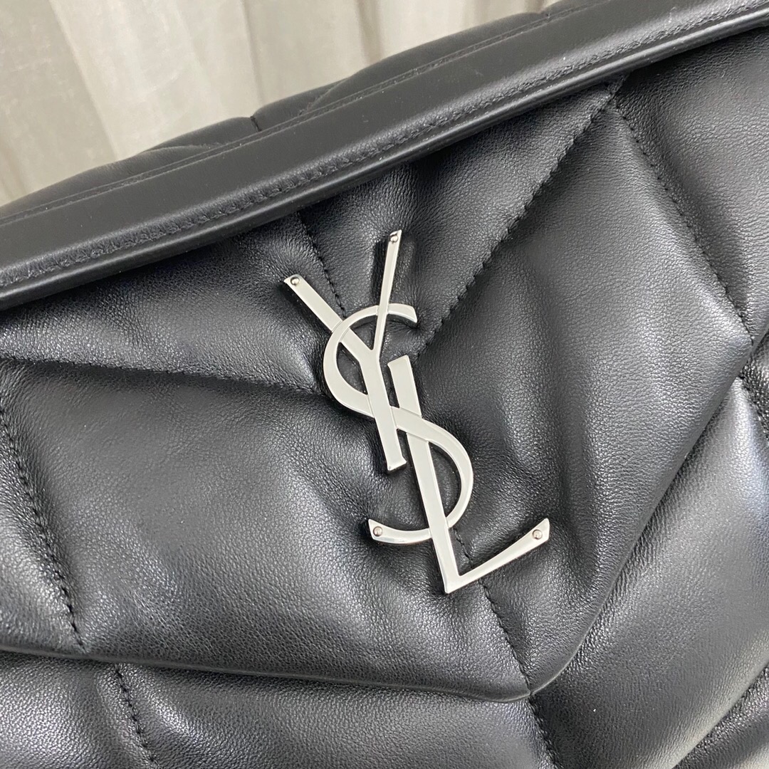 Lady Designer Loulou Puffer Small Quilted Leather Shoulder Bag Black - Bag - Gorchic - $183.99