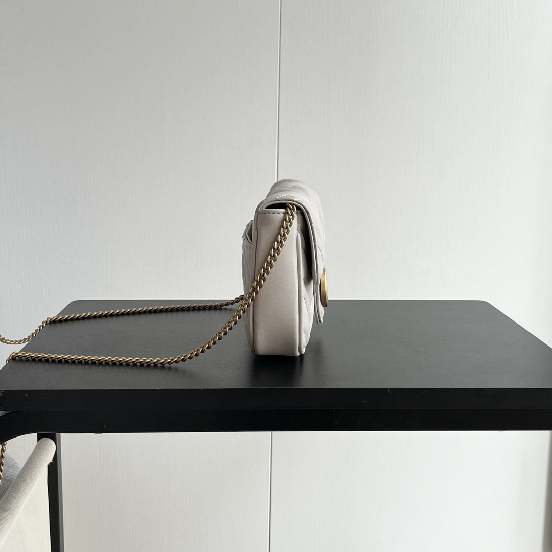 Double-G GG Marmont matelassé leather super mini bag - Gorchic - $129.99