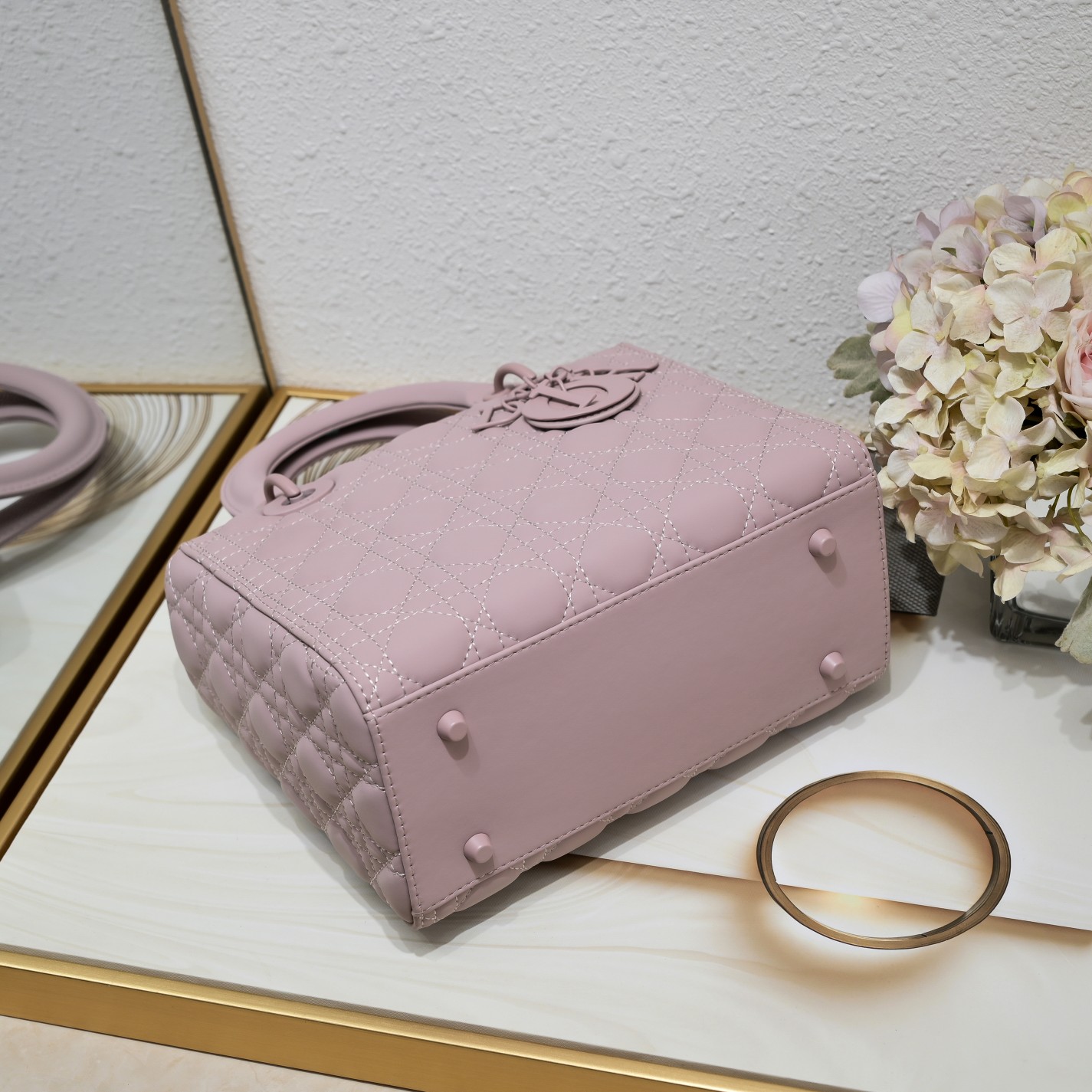 D Inspired Medium Lady D Inspired Bag Purple Ultramatte Calfskin - Bag - Gorchic - $146.99