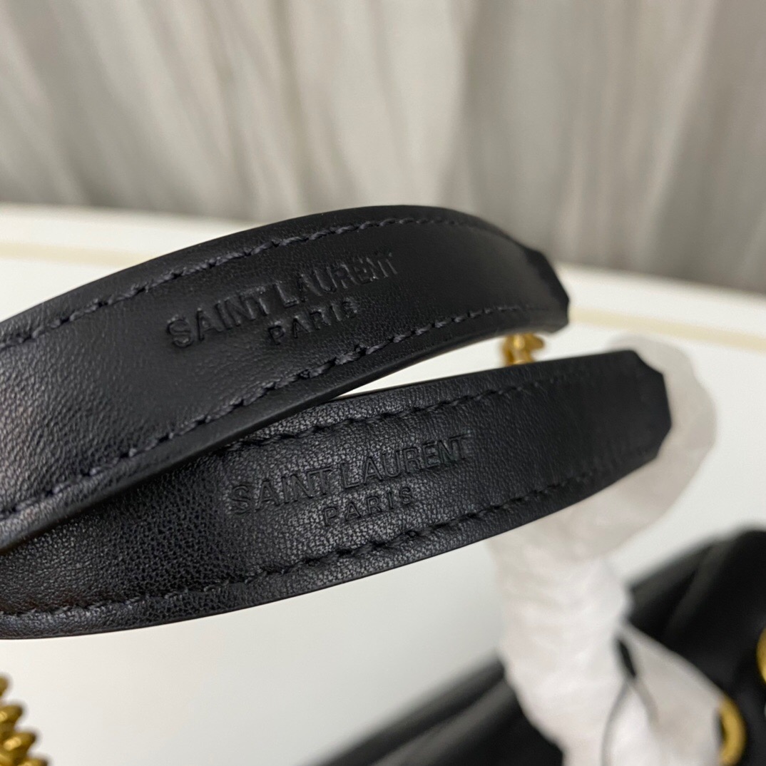 Lady Designer Loulou medium quilted leather shoulder bag black - Bag - Gorchic - $132.99