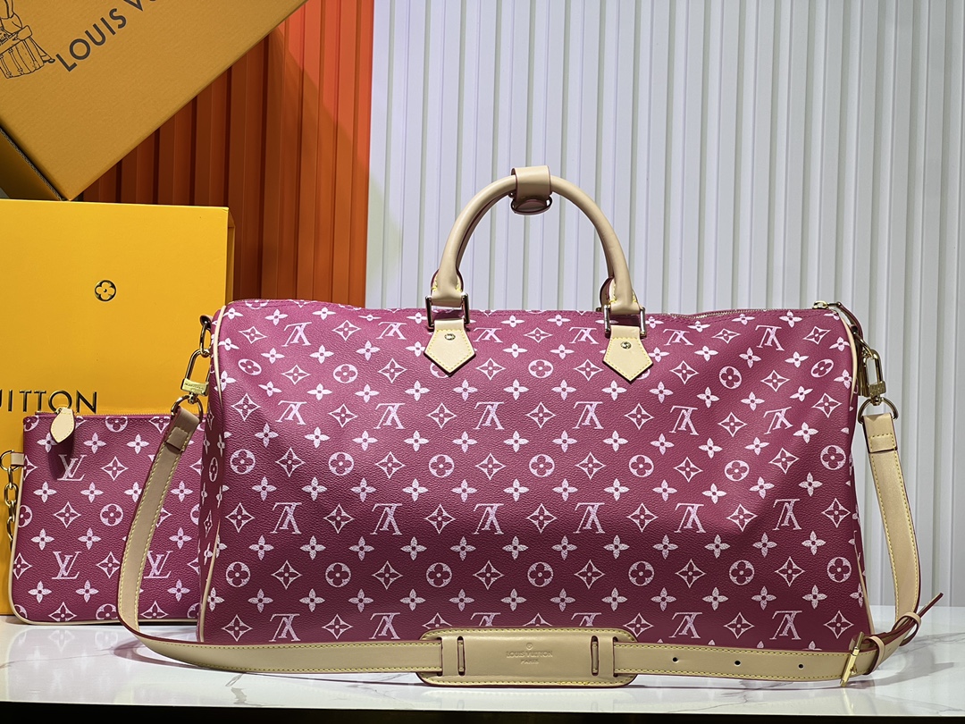 Designer Monogram Speedy P9 Bandoulière 50 - Pink - Bag - Gorchic - $149.99