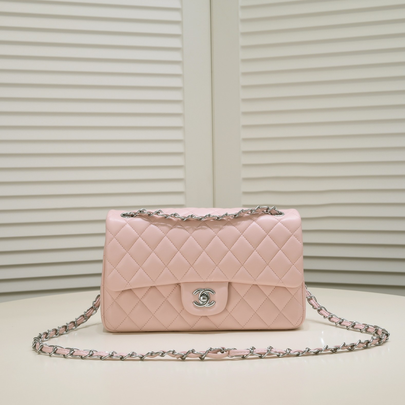 CC Inspired Classic Double Flap Bag Pink Sier Hardware - Bag - Gorchic - $122.99