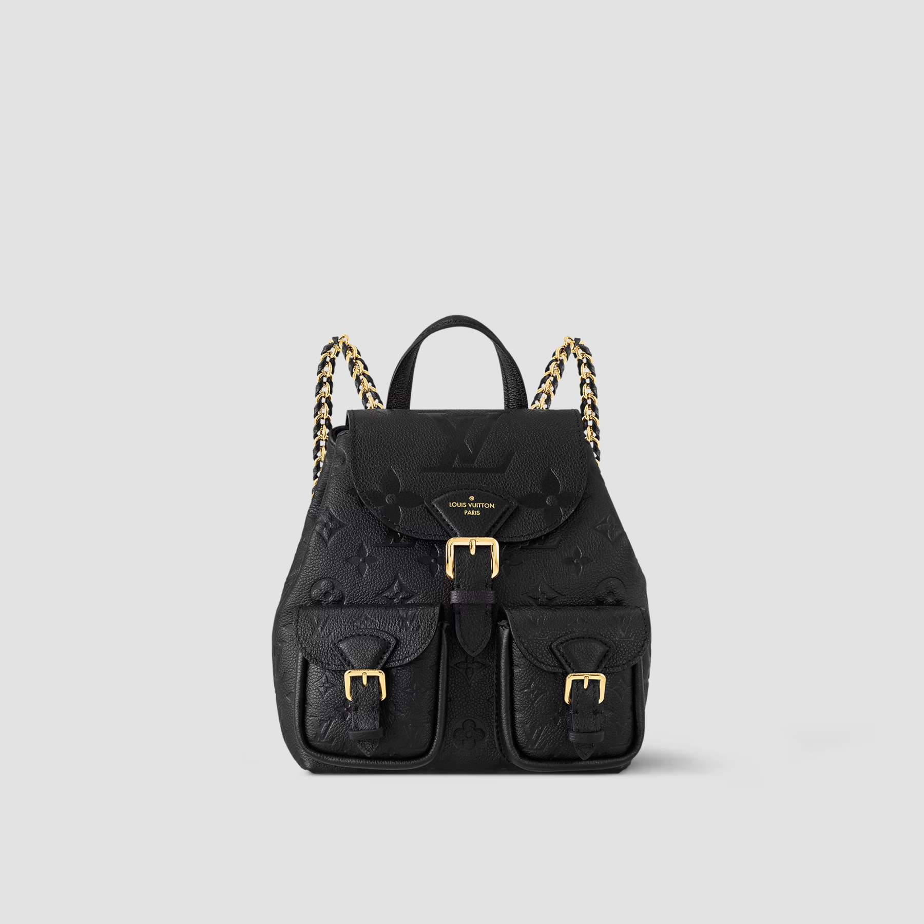 Designer Monogram Empreinte Monogram Leather Black Backup - Bag - Gorchic - $144.99