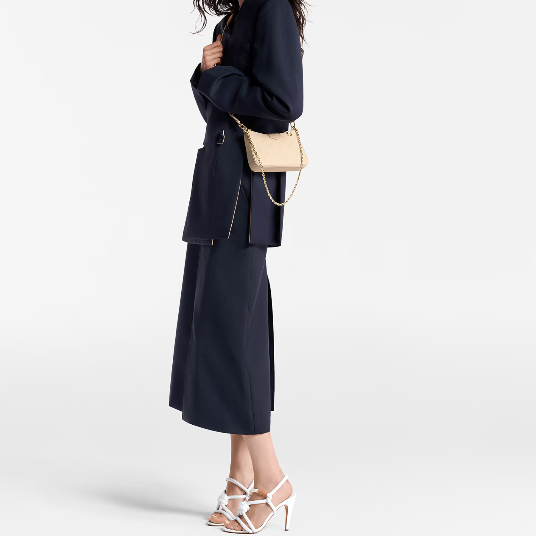 Designer Monogram Easy Pouch On Strap Handbag Cream - Bag - Gorchic - $129.99