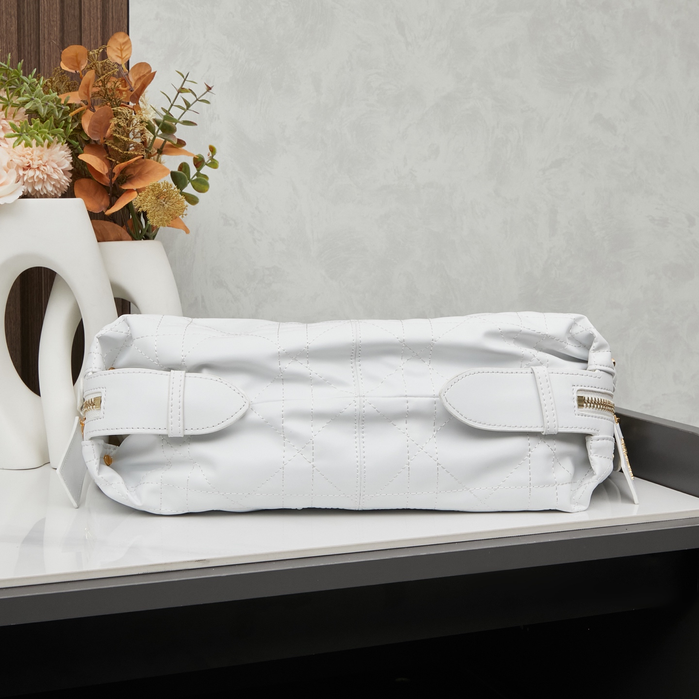 D Inspired D-Journey Bag -Latte Flat Macrocannage - Gorchic - $132.99