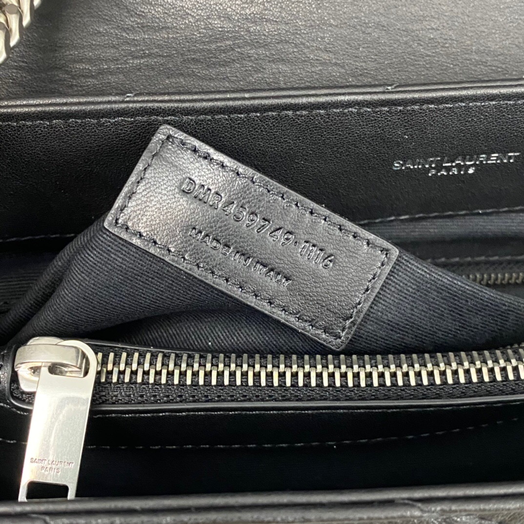 Lady Designer Loulou medium quilted leather shoulder bag black - Bag - Gorchic - $132.99