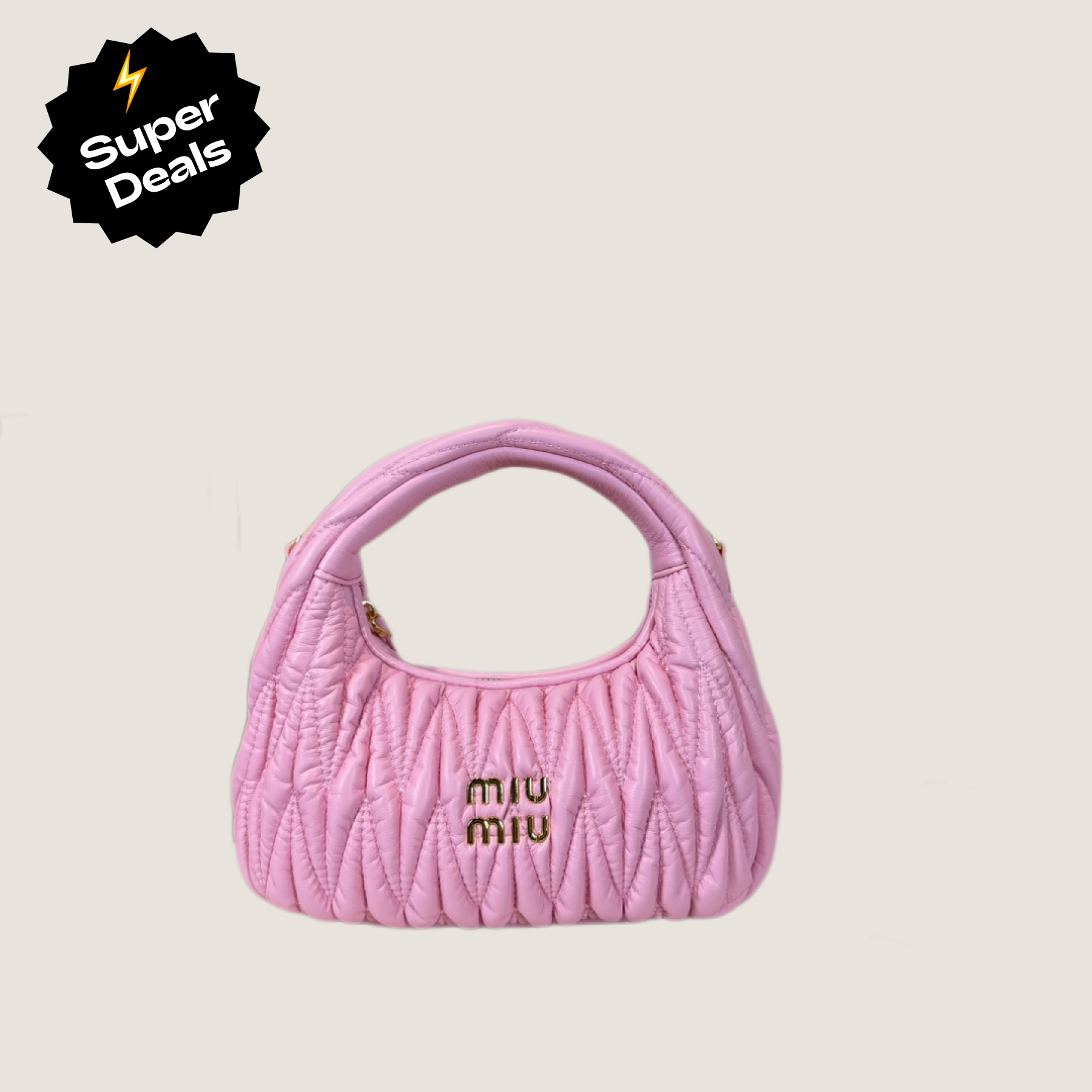 MU Wander matelassé nappa leather hobo bag handbag - Bag - Gorchic - $114.99