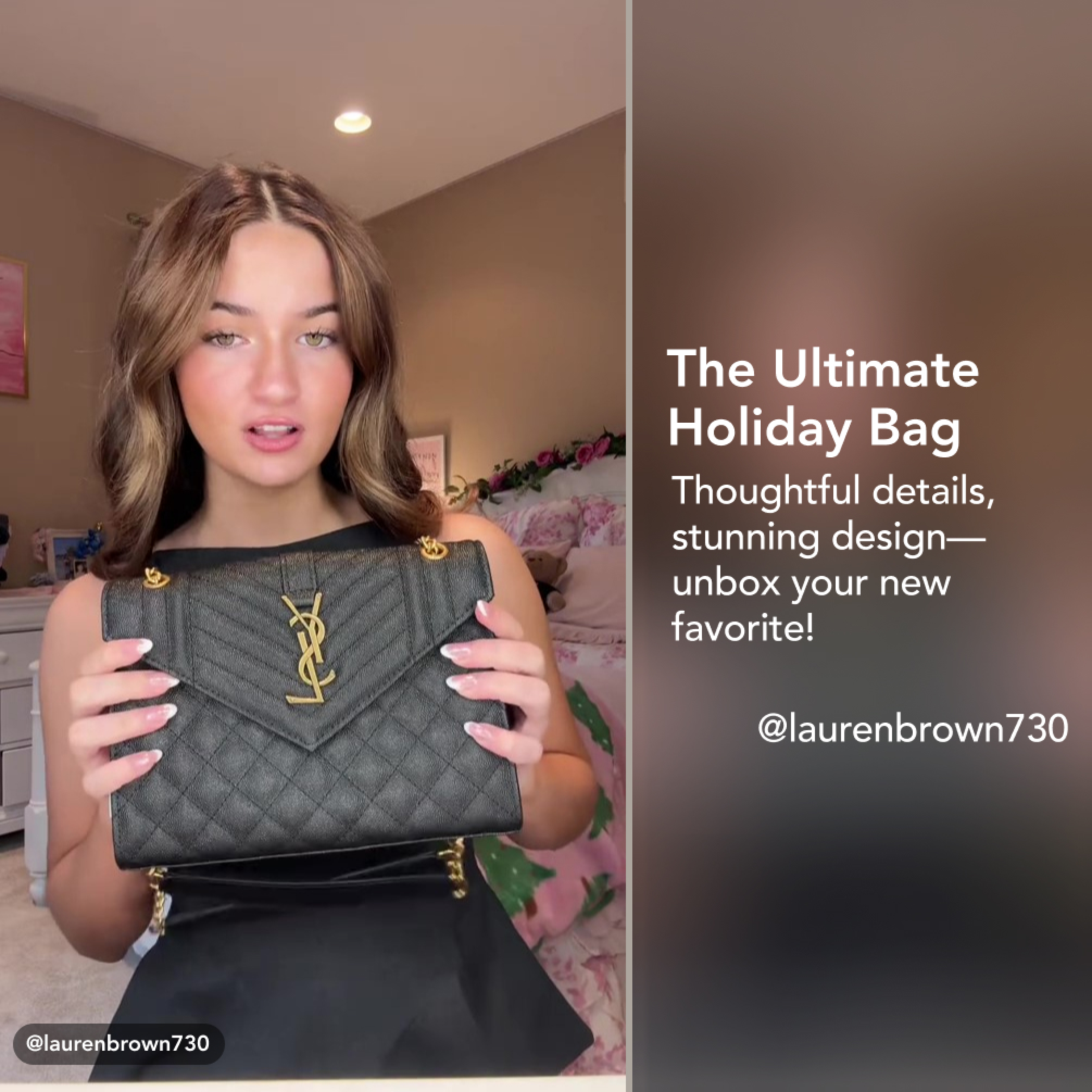 Lady Designer Envelope Medium Bag -Black Bag - Gorchic - $117.99