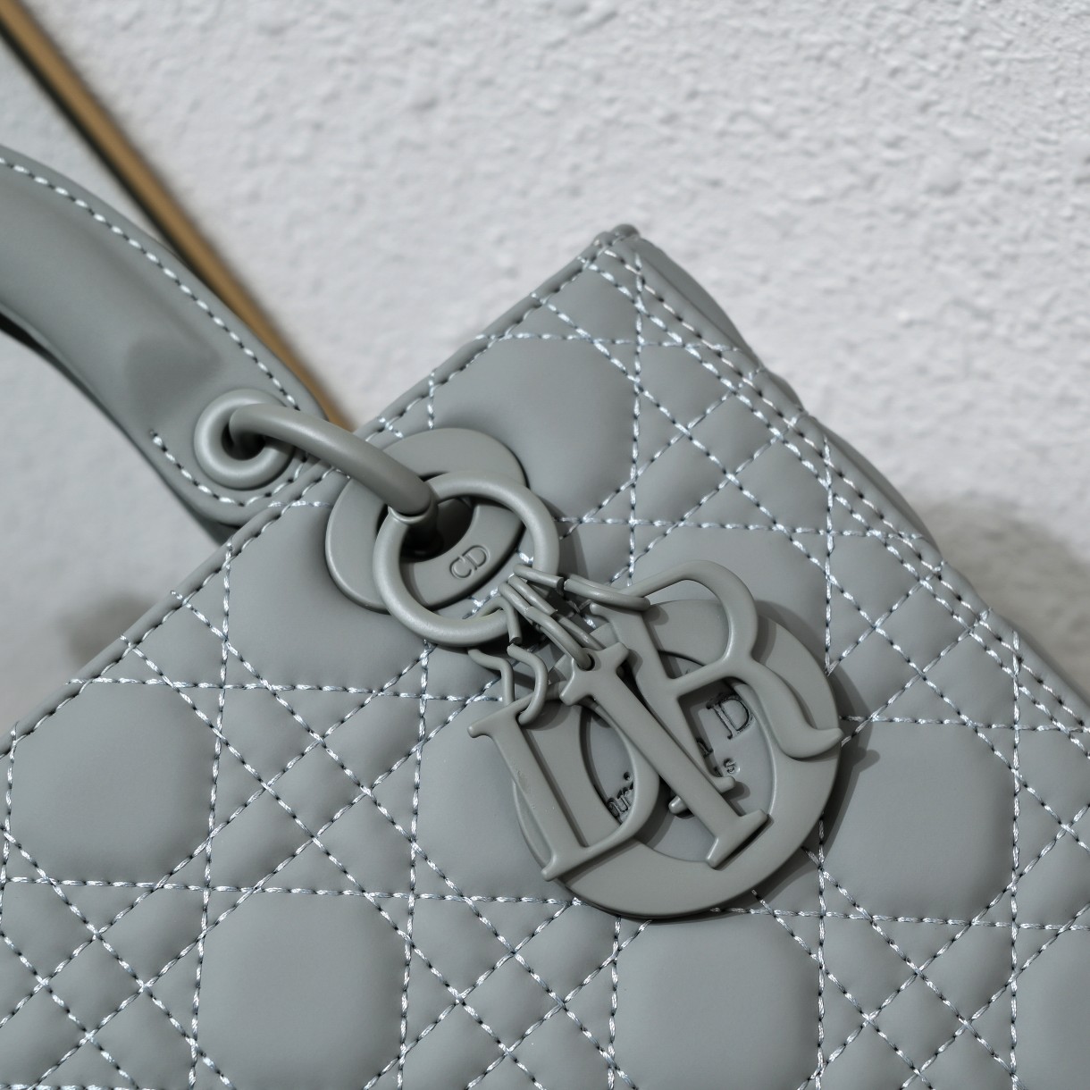 D Inspired Medium Lady D Inspired Bag Grey Ultramatte Calfskin - Bag - Gorchic - $146.99