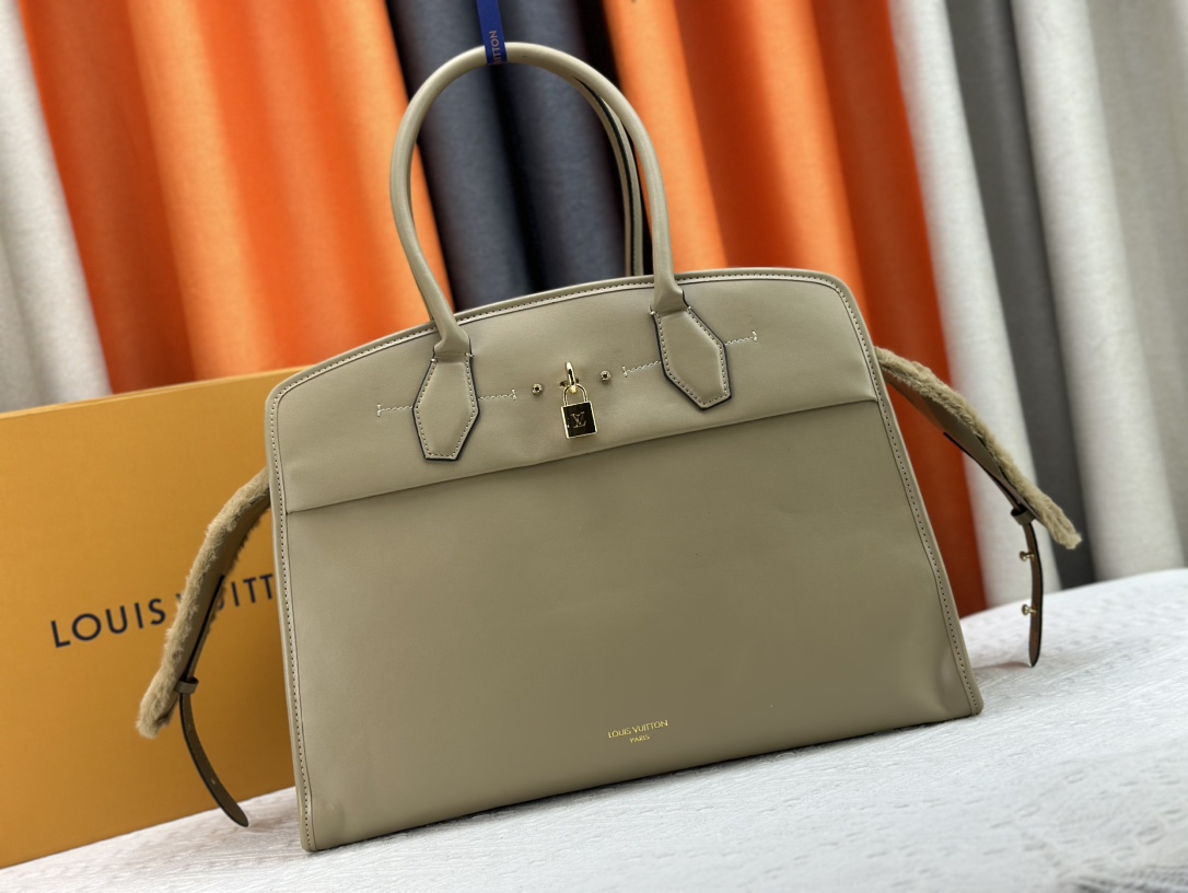 Designer Monogram City Steamer Large Handbag - Brown Bag - Gorchic - $164.99