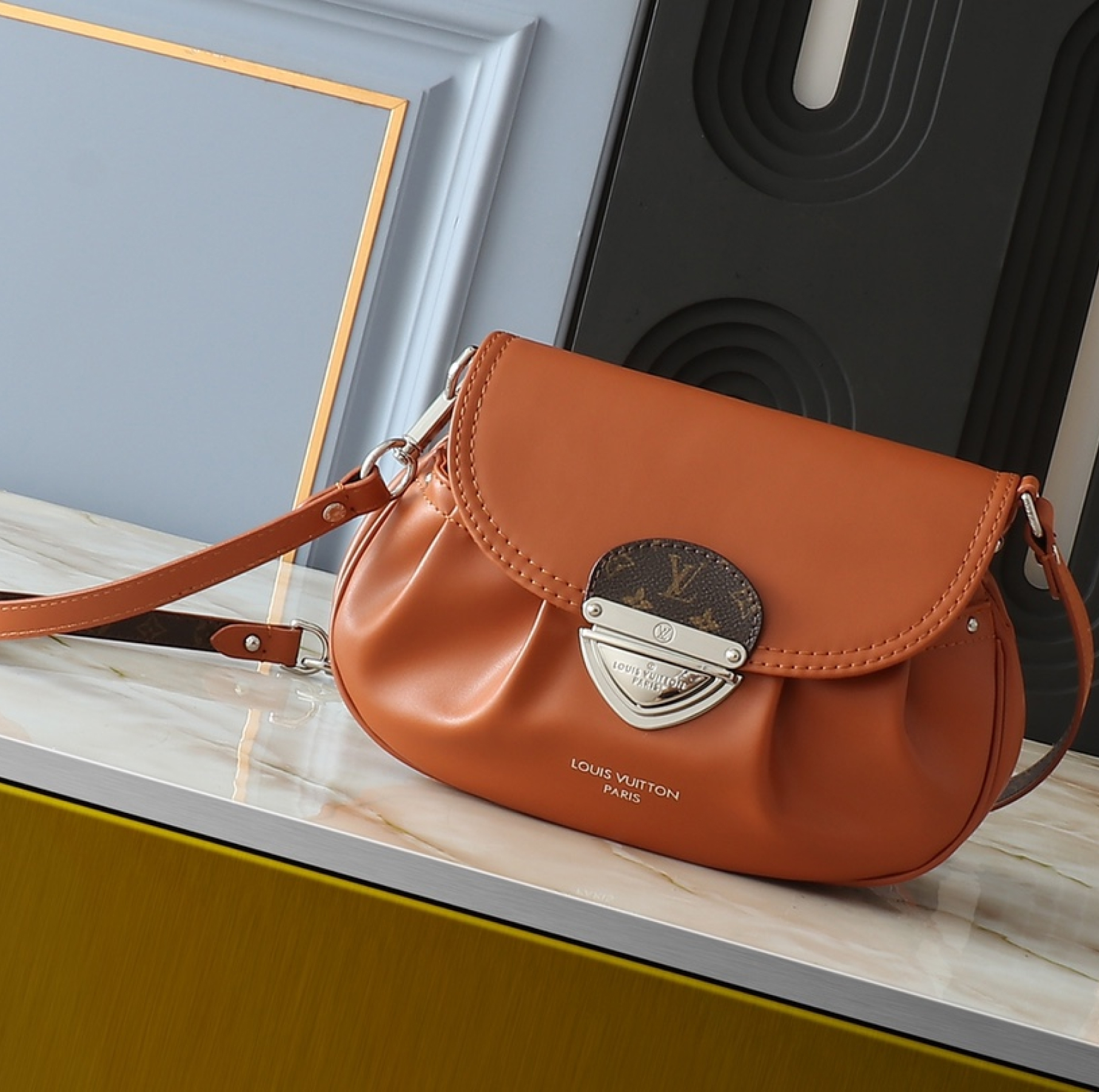 Designer Monogram Sunset Caramel Handbag - Gorchic - $138.99