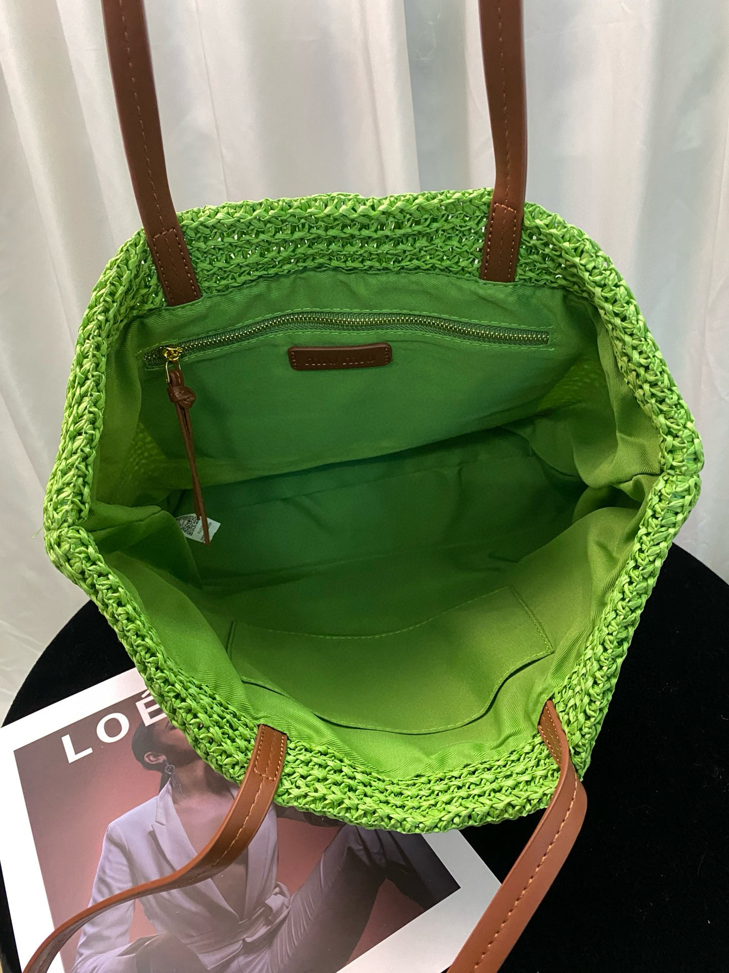 MU Faux Raffia Woven Tote Bag - Gorchic - $112.99