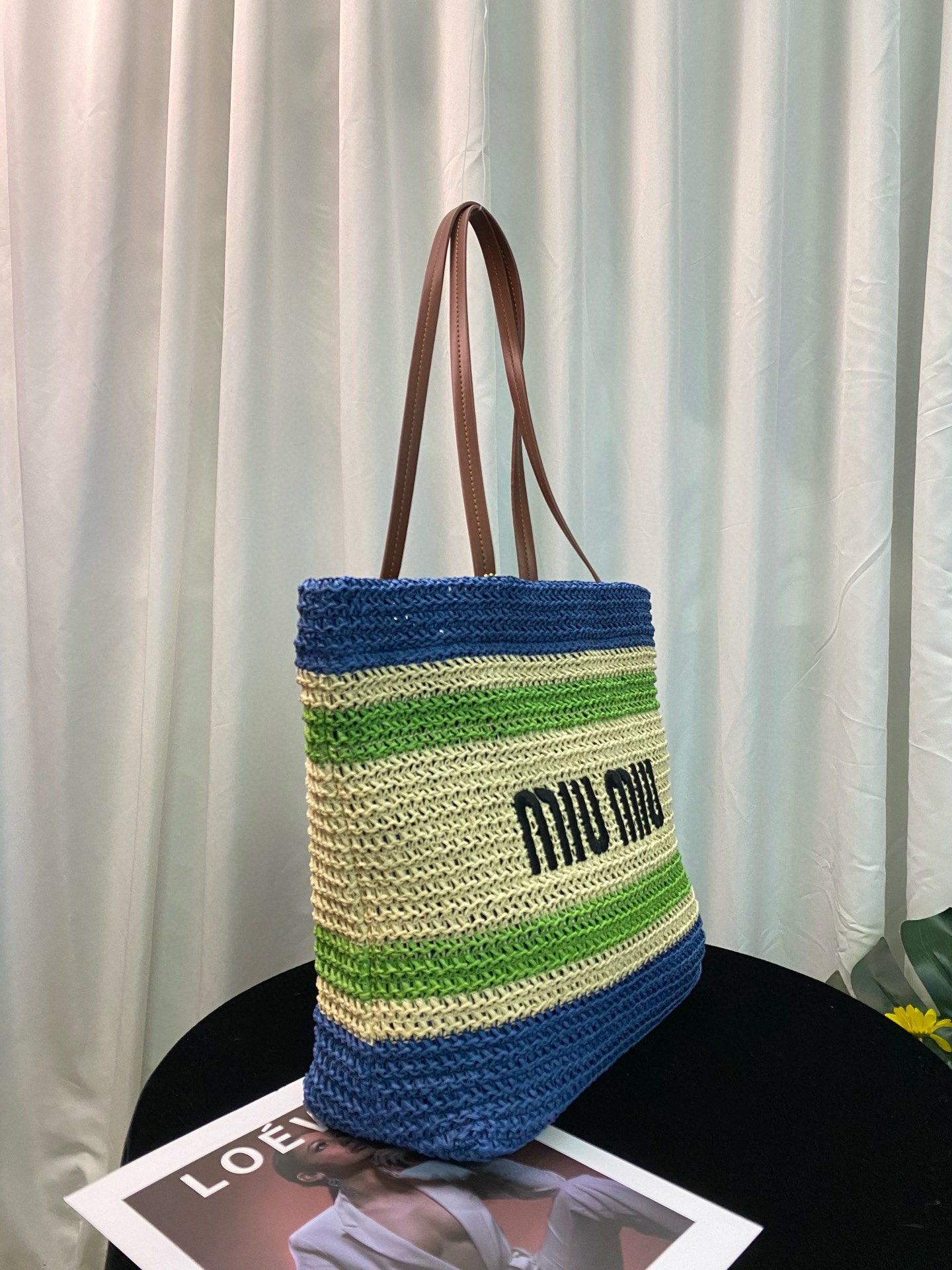 MU Faux Raffia Woven Tote Bag - Gorchic - $112.99