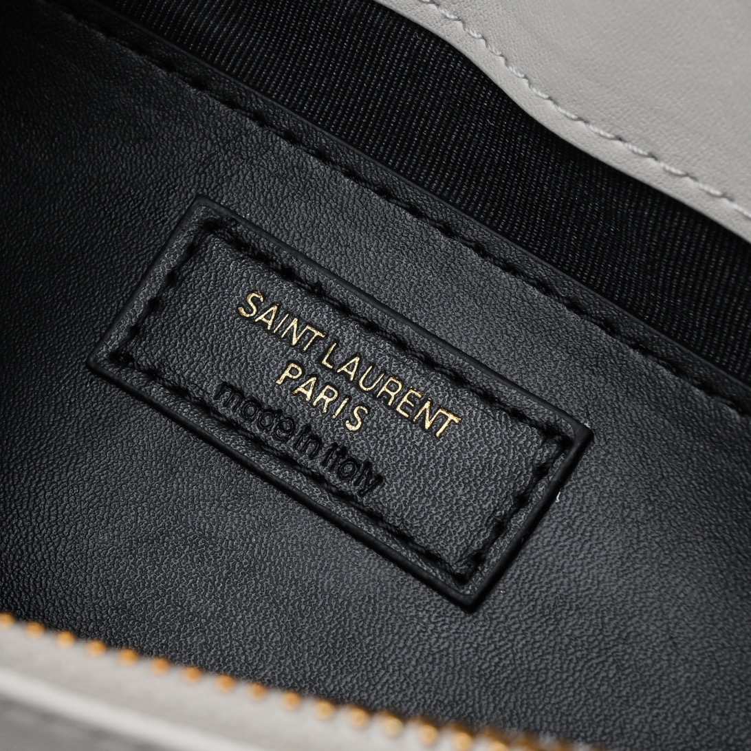 Lady Designer Loulou small quilted leather white golden hardware shoulder bag - Gorchic - $138.99