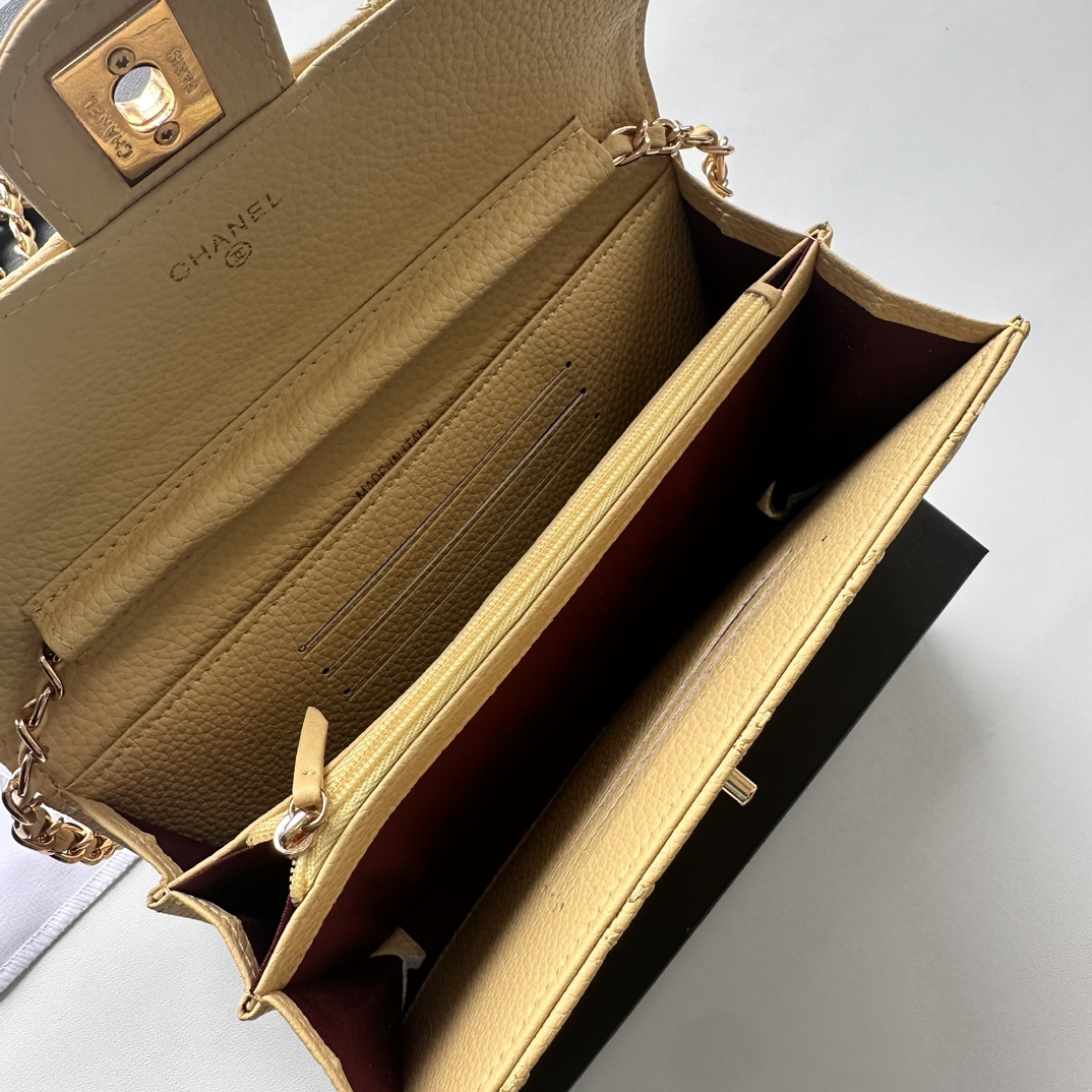 CC Inspired Chain Shoulder Crossbody Small Bag - Yellow Bag - Gorchic - $101.99