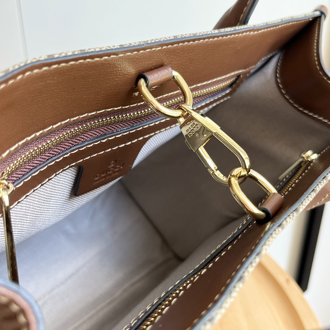 Double-G Retro Shopper - Khaki Bag - Gorchic - $135.99